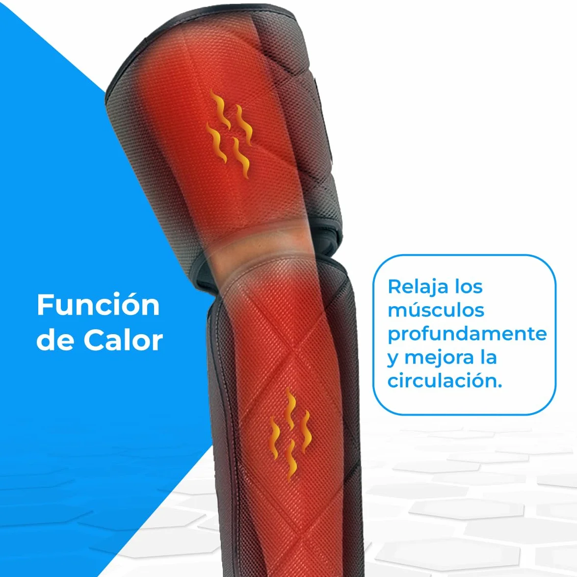 Masajeador de Piernas con 6 Modos de Masajes, Mando 4 Niveles, Temporizador, Calor, Compresión de Aire