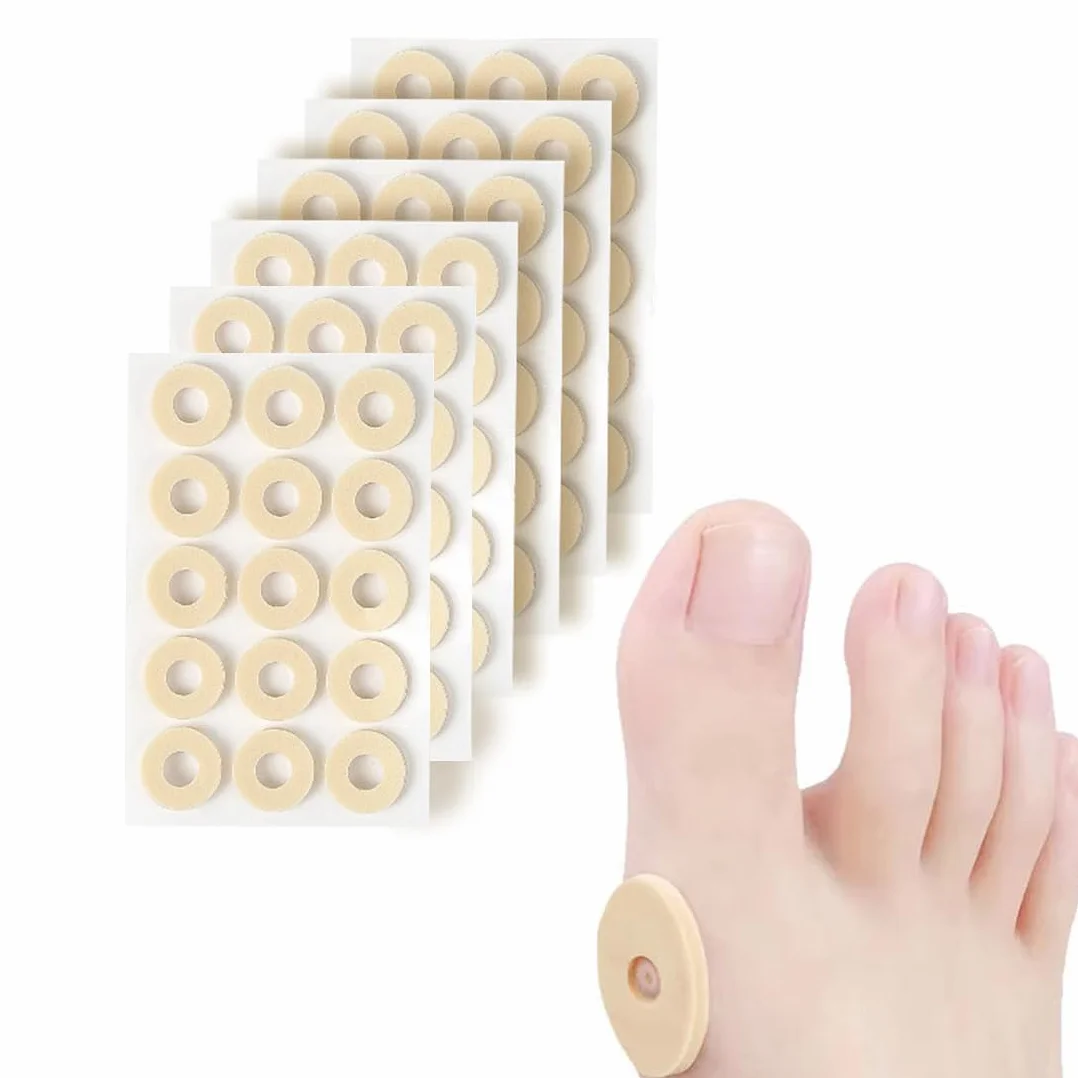 Almohadillas para Callos de Maíz, Espuma de Látex, Autoadhesivas, Antifricción, 90 Cojines