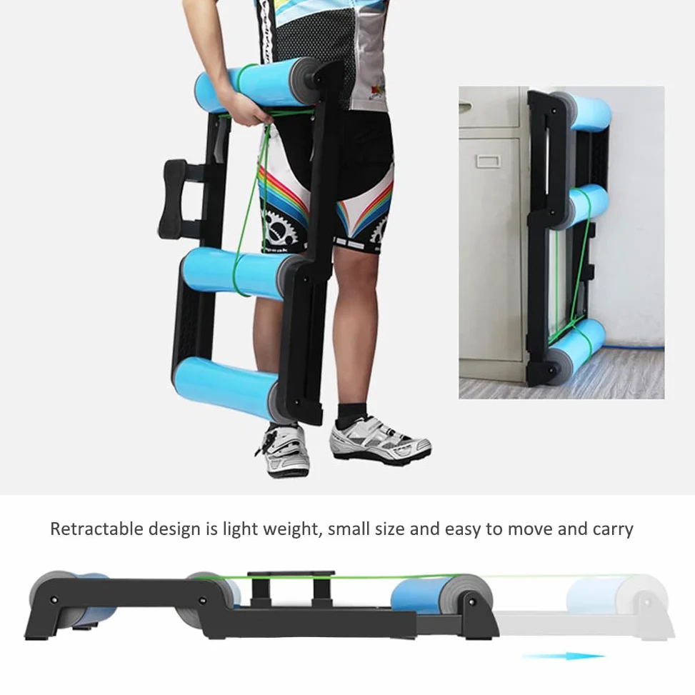 Soporte de Entrenamiento para Bicicletas de Interior Plataforma de Rodillos de Entrenamiento de Bicicleta Ajustable para Bicicletas de montaña y de Carretera 24 29 Pulgadas