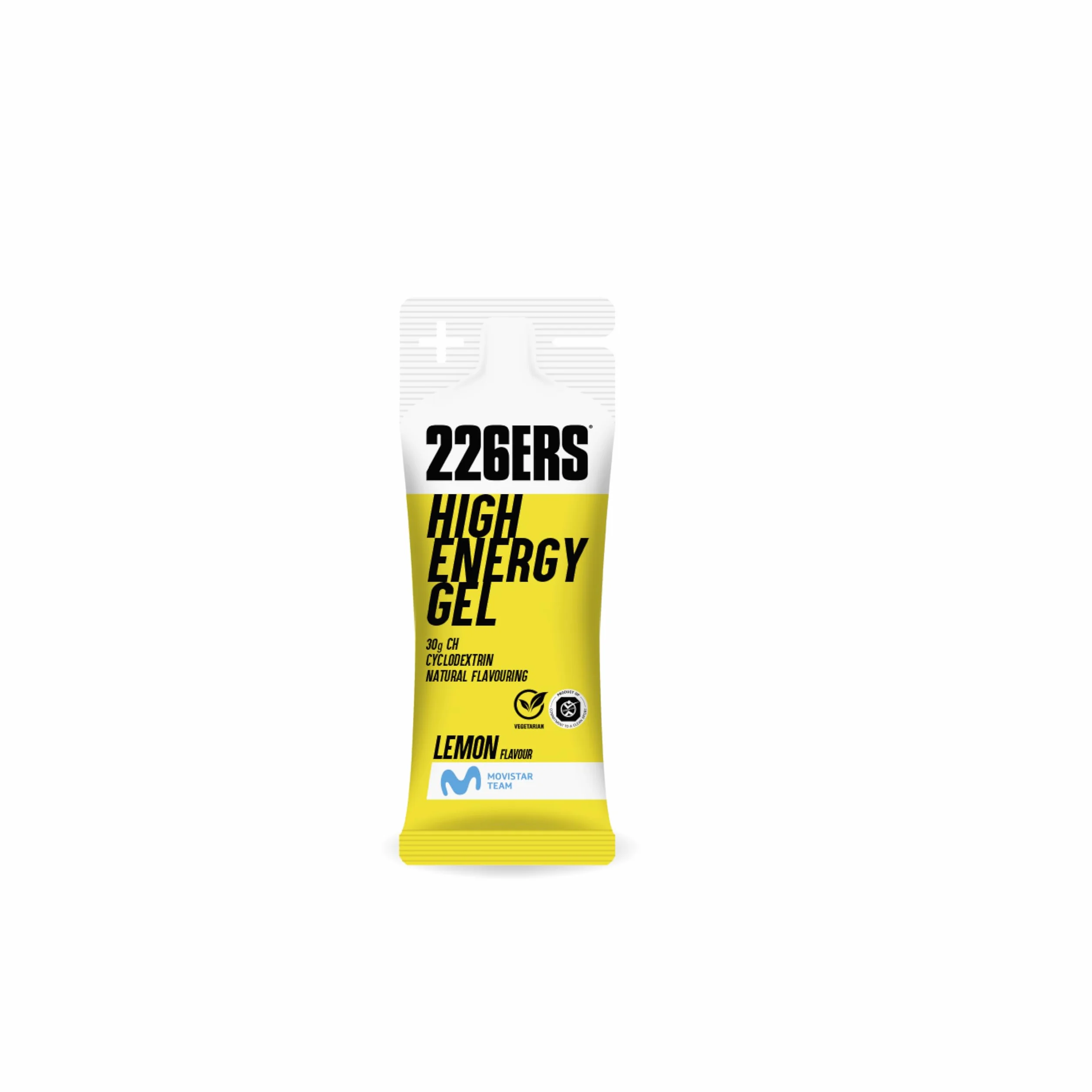 226ERS High Energy XS Gel Energético Ciclodextrina Carbohidratos Sabor Limón 8 x 45 g Vegano
