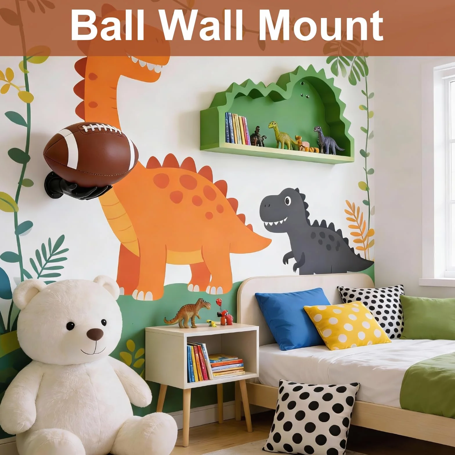 2Uds Soporte Balones, Negros Soporte Balon Futbol en Forma de Palma, Regalo Creativo de Baloncesto para Almacenamiento y Decoración, Soportes para Balón en la Pared de Rugby y Fútbol