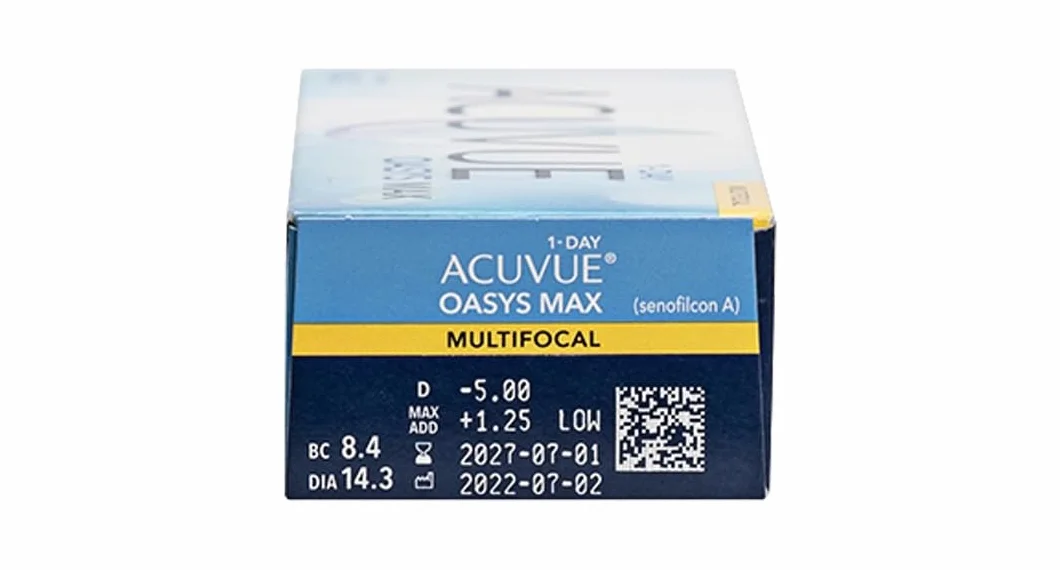 Acuvue Oasys Max 1-Day Multifocal Lentes Diarias +1.00 dpt 14.3 mm 30 unidades