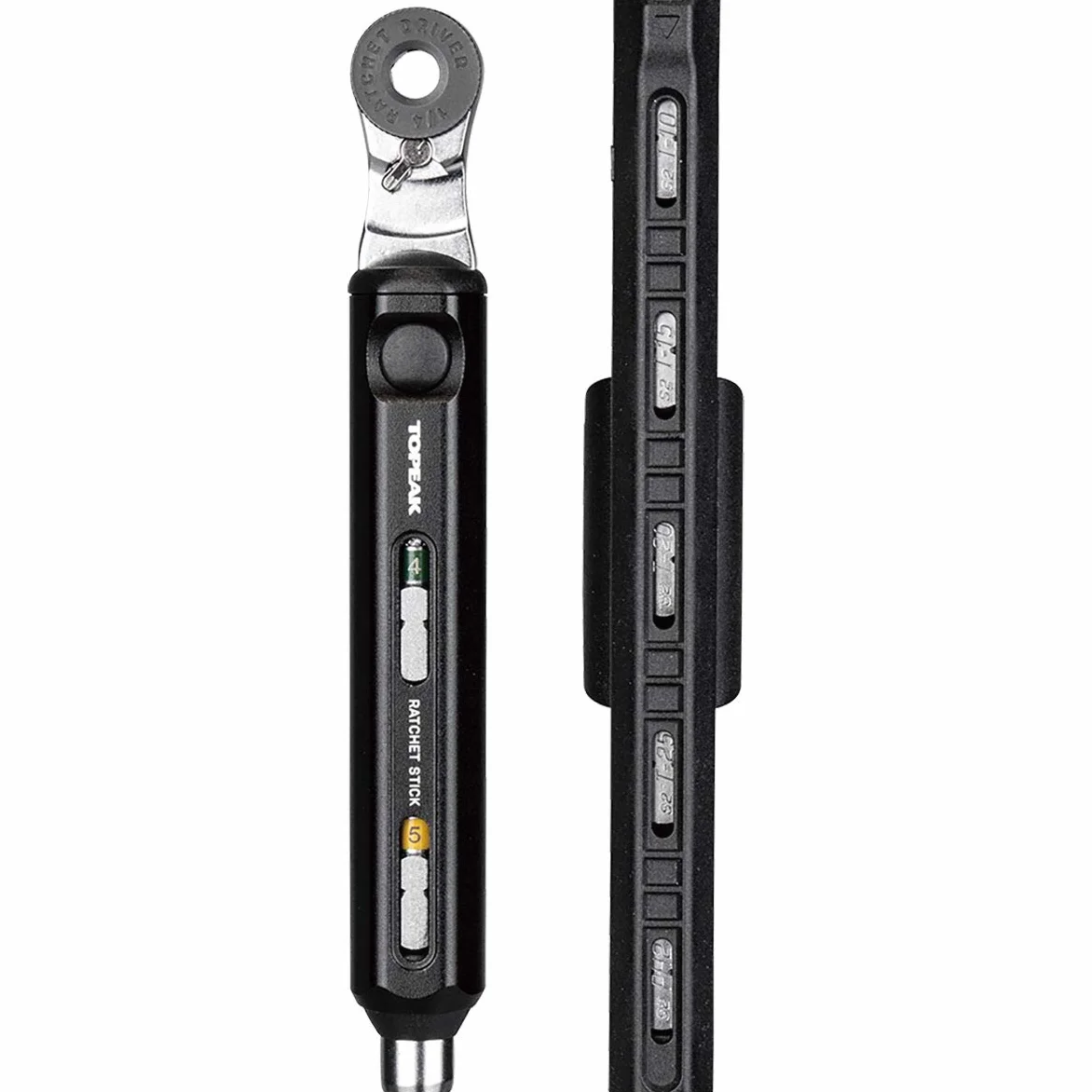 Topeak Palo de trinquete, 14 funciones, herramienta de reparación y mantenimiento de bicicletas, color negro