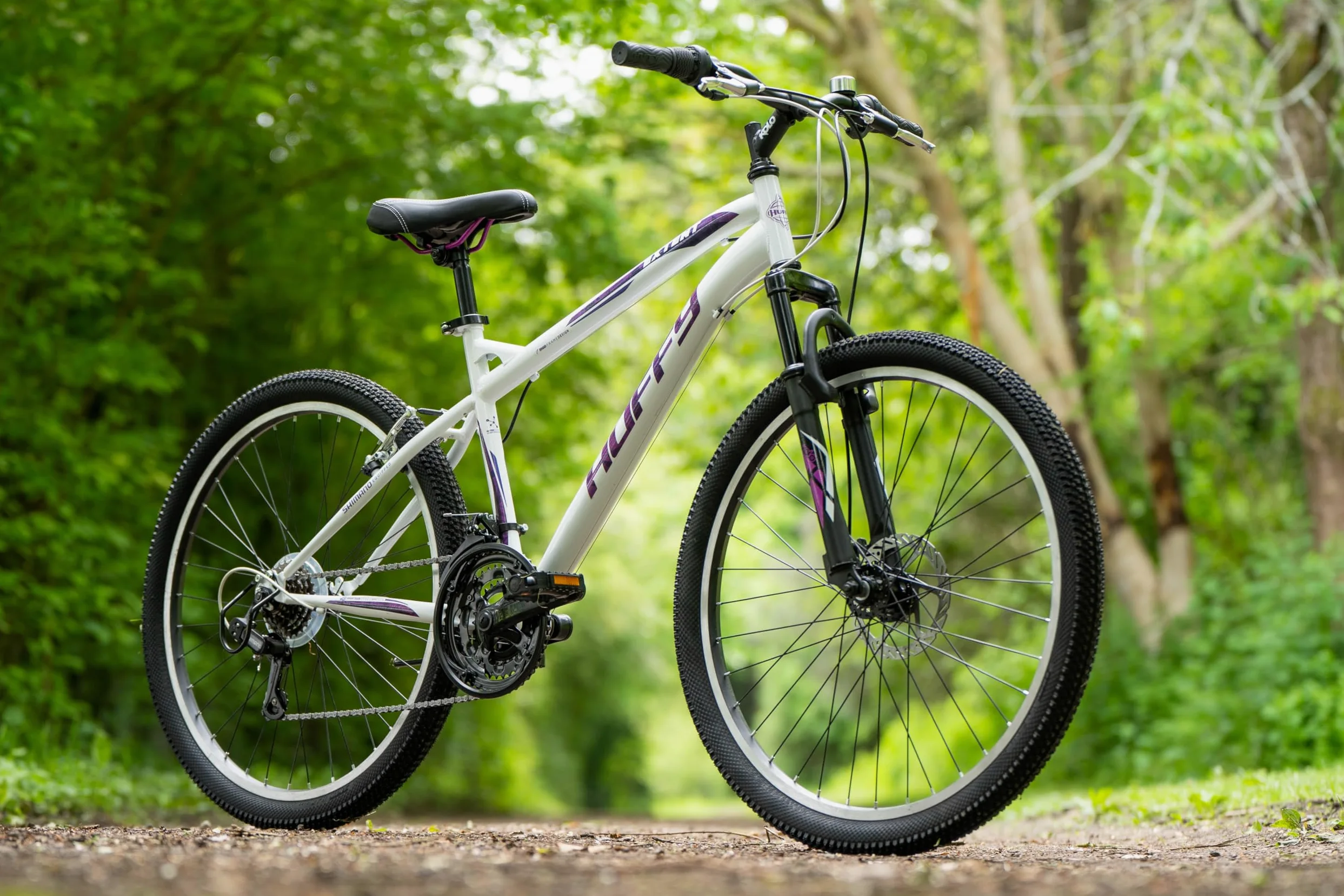 Huffy Mountainbike Bicicleta de montaña Extent de 26 Pulgadas, Blanco, Medium