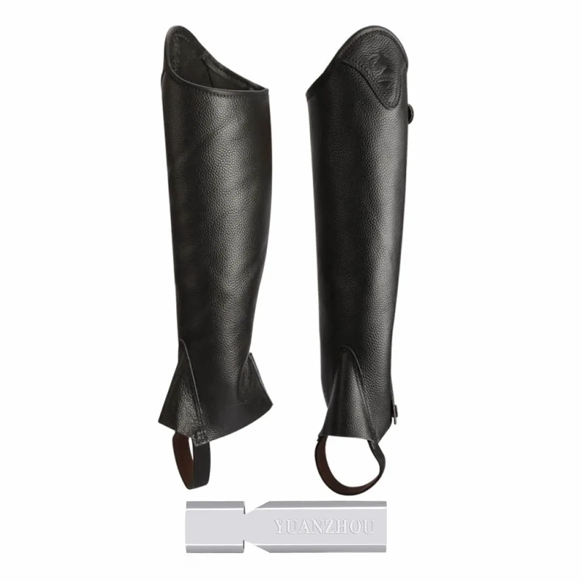 Polainas De Equitación De Cuero Chaquetas Equipamiento Ecuestre Polainas De Equitación Cómodas Adecuadas para Proteger La Pantorrilla Y Los Calzones del Jinete,3XL