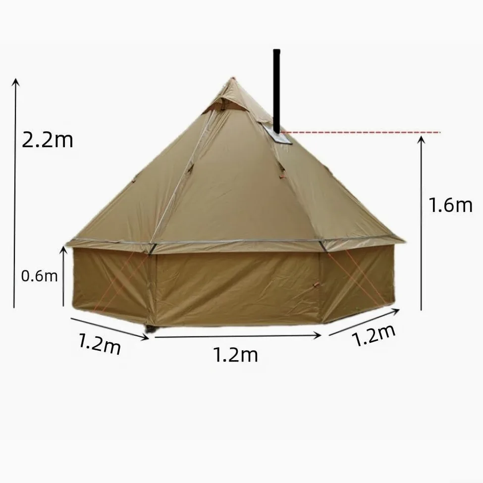 Honseadek Tienda de campaña caliente, campamento de invierno, gato de estufa, tienda de campaña de yurta, 4 estaciones, tienda de campaña de mochilero, estufa de leña, campamento de nieve, tienda