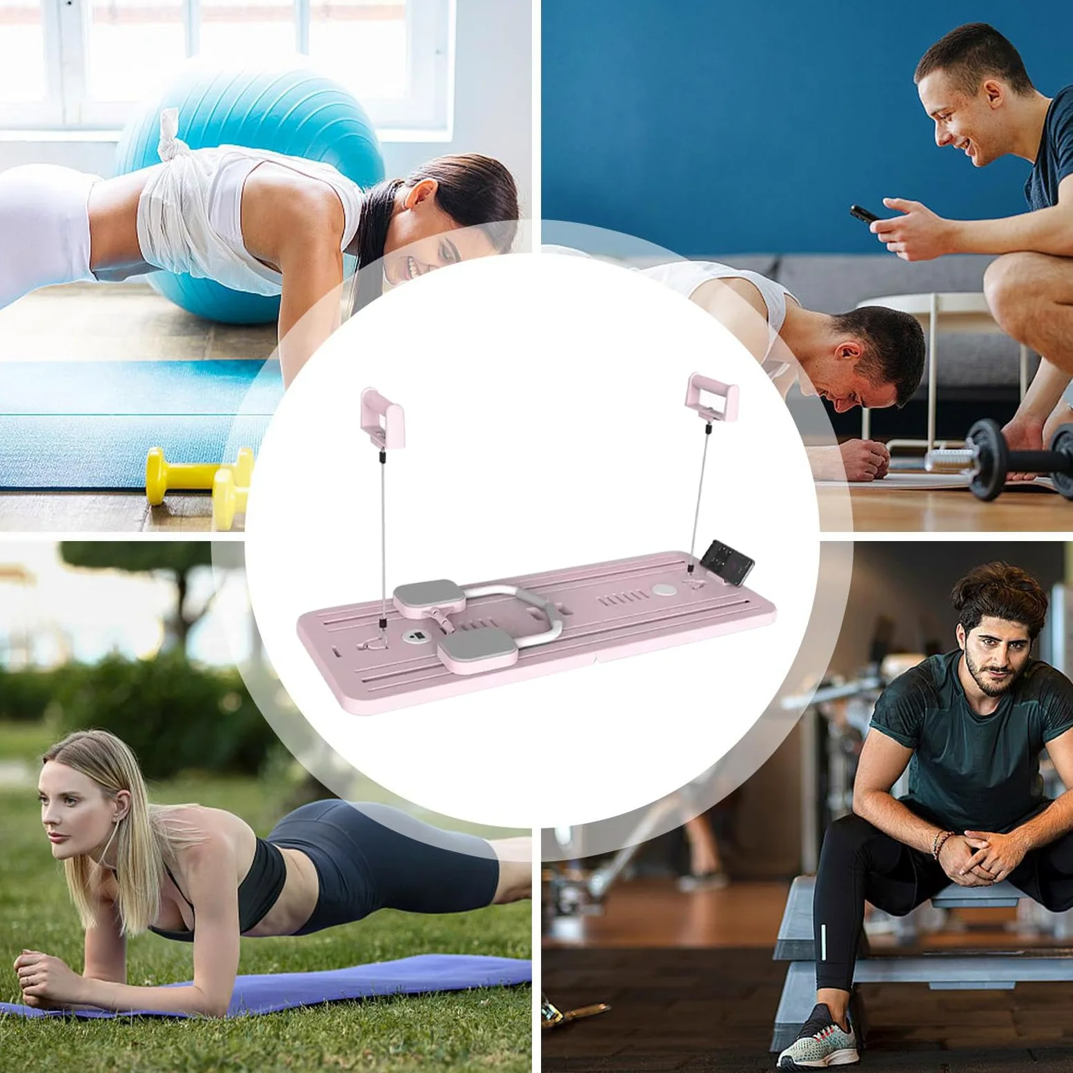 Tabla de pilates para entrenamiento en casa | Entrenador abdominal para núcleo y abdomen para apartamento, hotel, gimnasio, salón, casa, interior, garaje