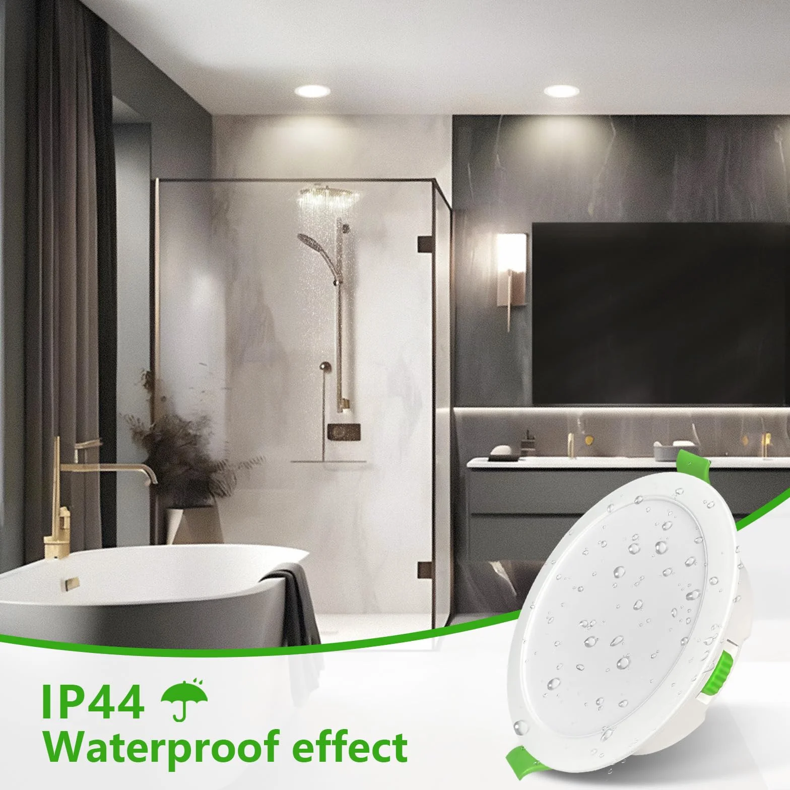 IP44 Downlight LED Techo Empotrable 7W Regulables 3000K/4000K/6000K 5%-100% AC220-240V Orificio 95-100mm Pack 5