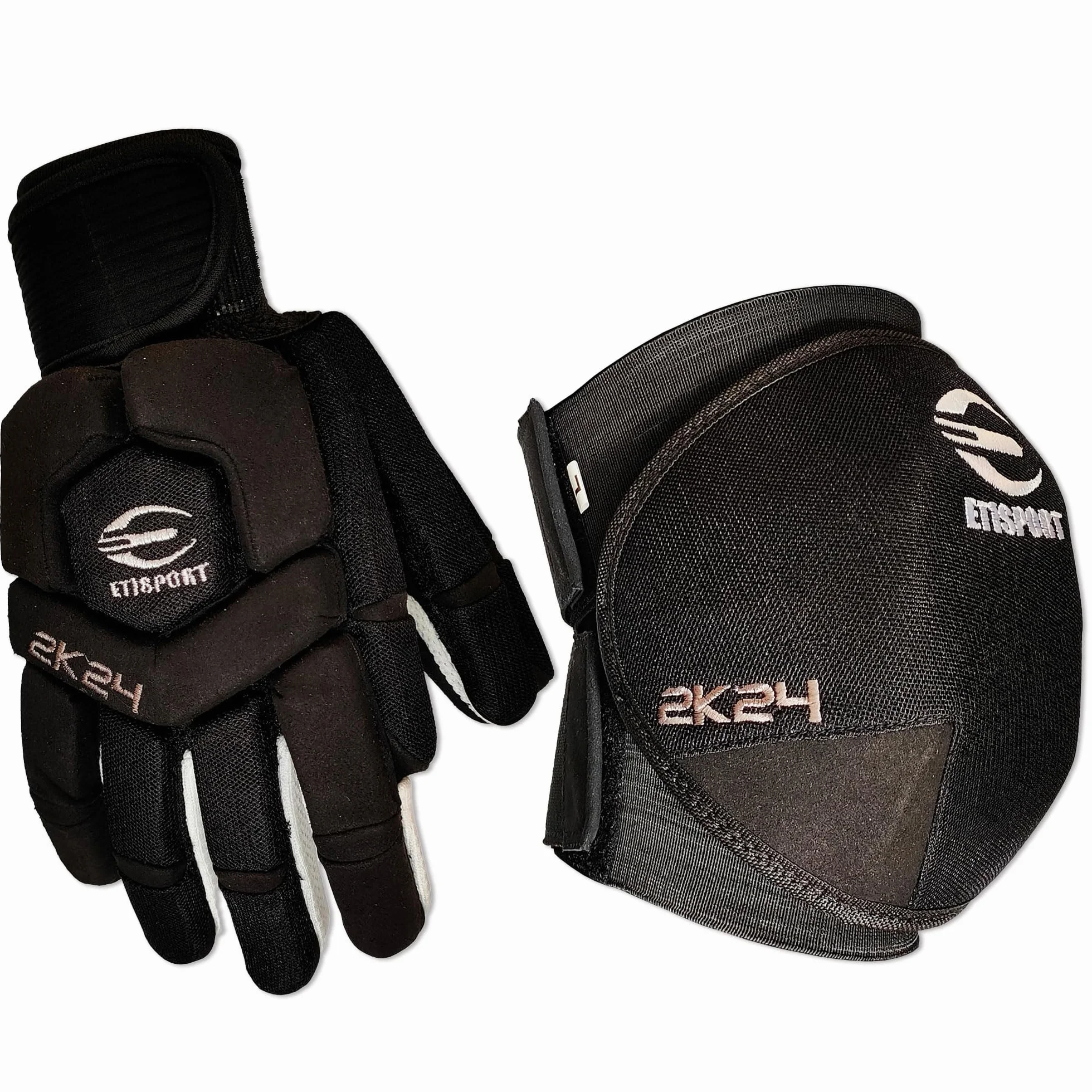 Rodilleras y Guantes de Hockey Patines Profesional 2K24. Extra protección y confort, sujeción ajustable, rigidez justa.