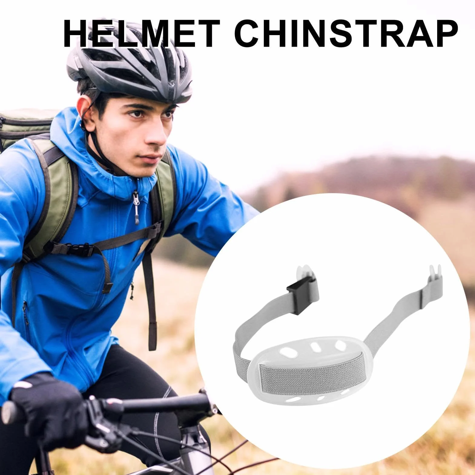 Correa de barbilla ajustable para casco de seguridad con hebilla protectora transpirable
