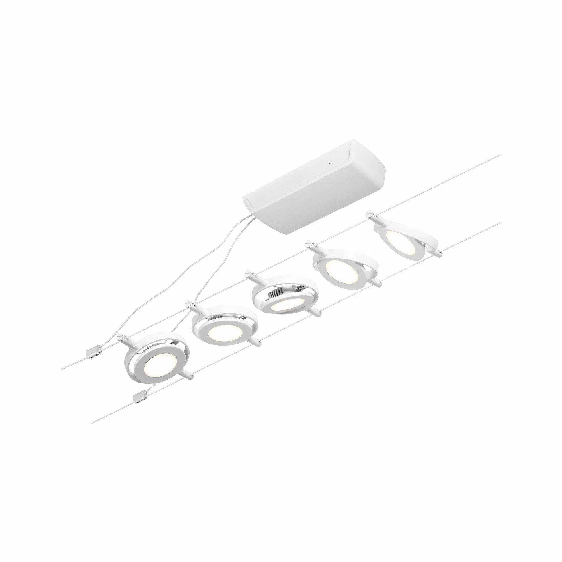 Paulmann CorDuo Juego sistema cable LED RoundMac DC 5x4.5W extensible Blanco cromado 3000K