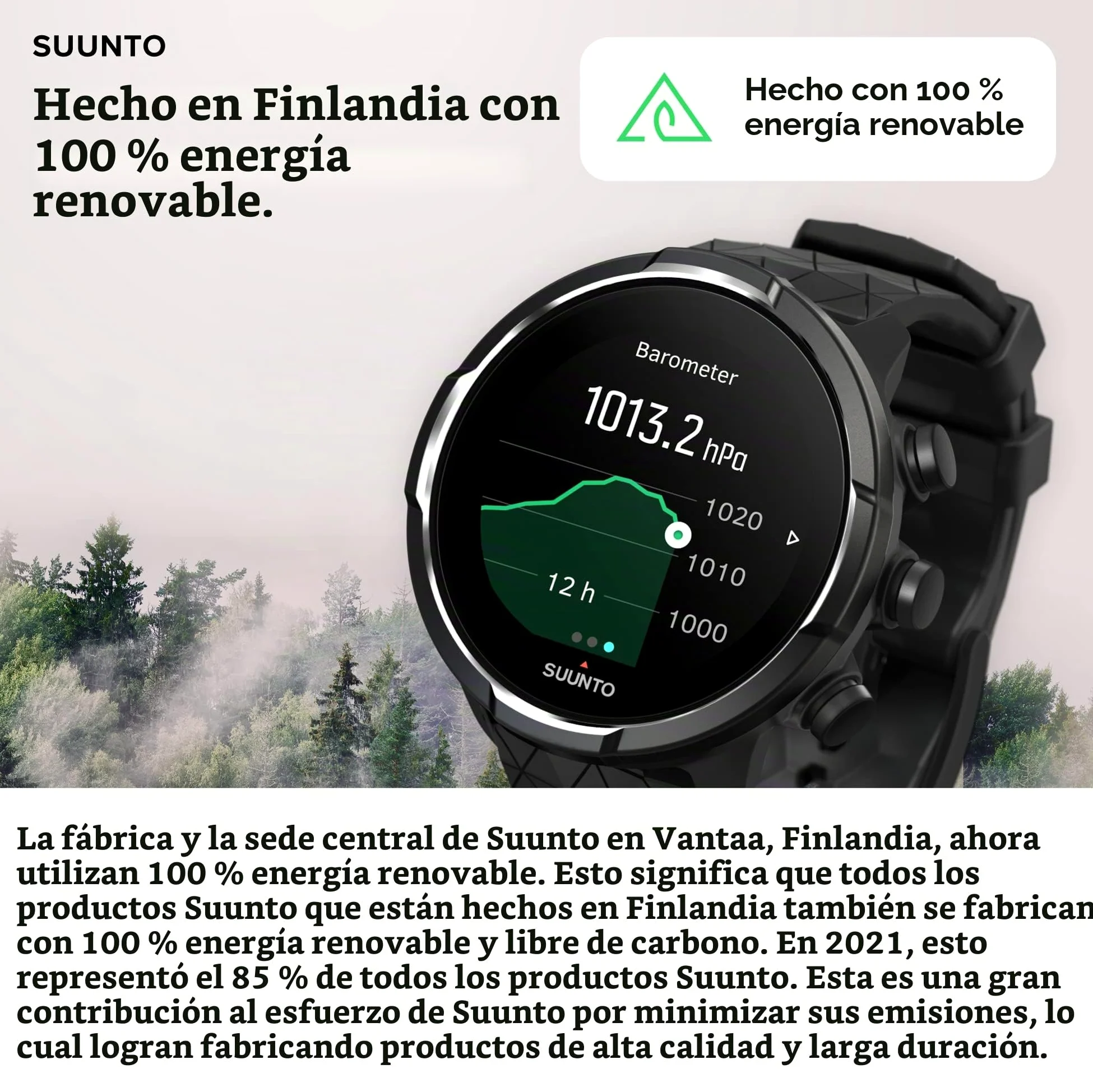 Suunto 9 Baro Reloj deportivo GPS con batería de larga duración y medición del ritmo cardiaco en la muñeca