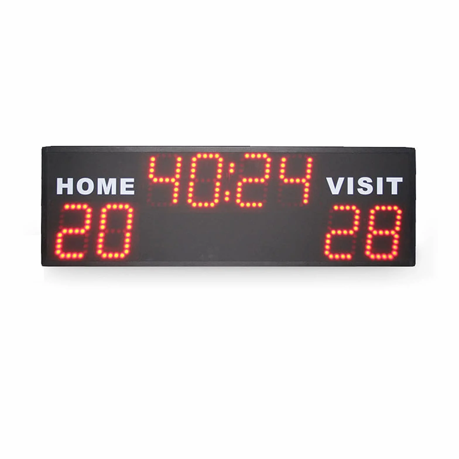 Marcador electrónico LED para exteriores, fútbol, multifunción, temporizador cuenta regresiva, montado en pared