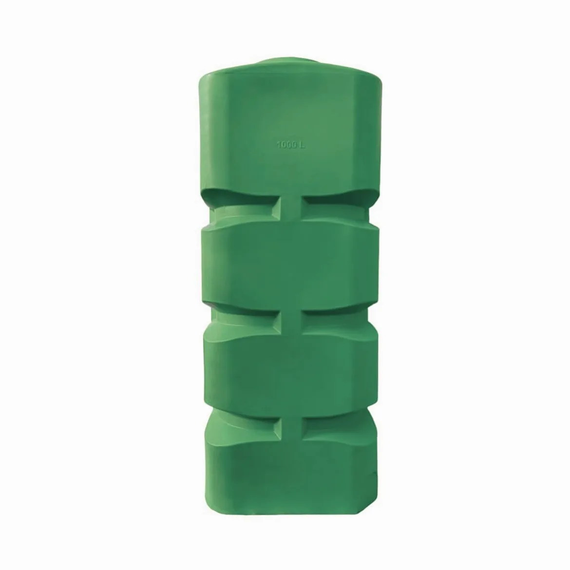 Varile Depósito de agua potable vertical de 1000 l, rectangular, verde, sin bisfenol A, rosca de latón integrada de 3/4", apto para alimentos