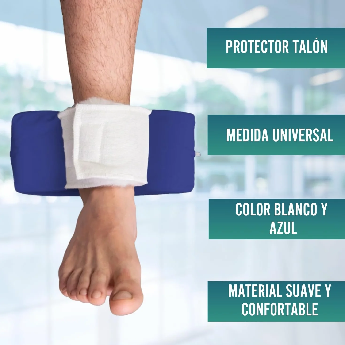 OrtoPrime Taloneras Antiescaras Impermeables Forma Curva Protector Talones Cojines Ortopédicos Pies Patucos Talla Universal