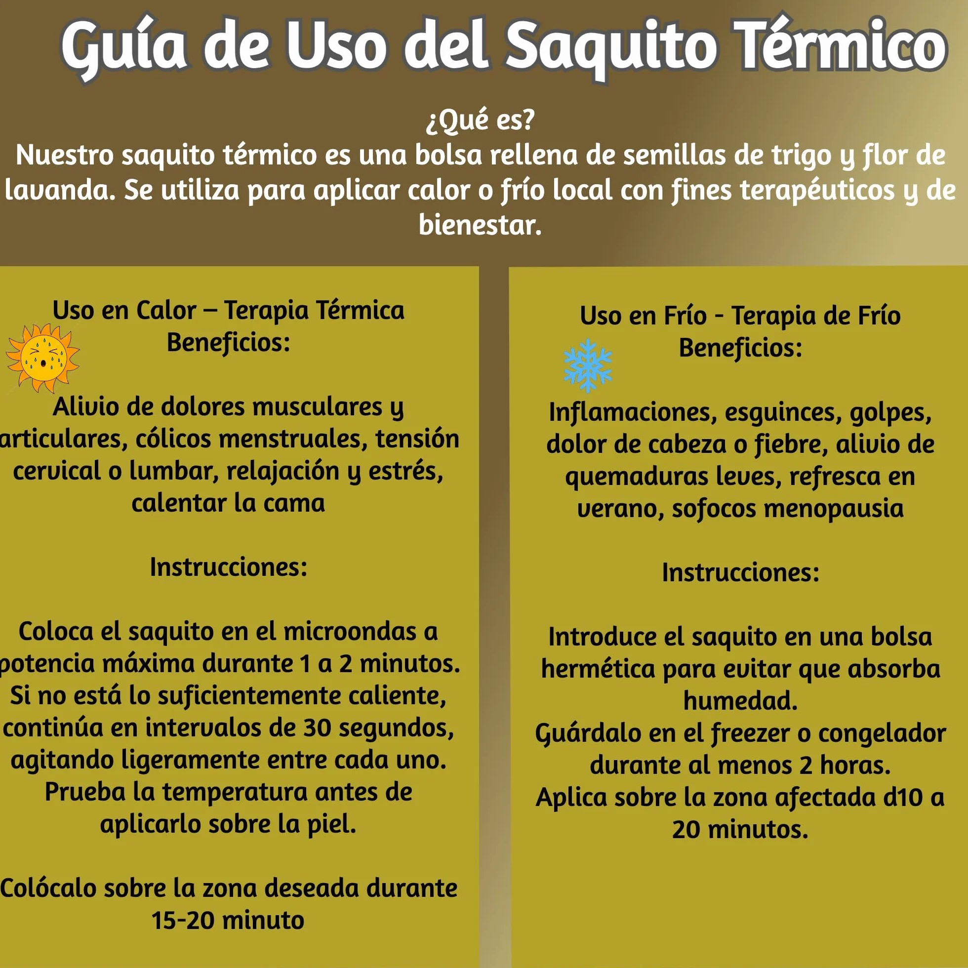 Saco Semillas Microondas 57x14 cm Funda Lavable - Bolsa Térmica Calor y Frío para Cuello Espalda