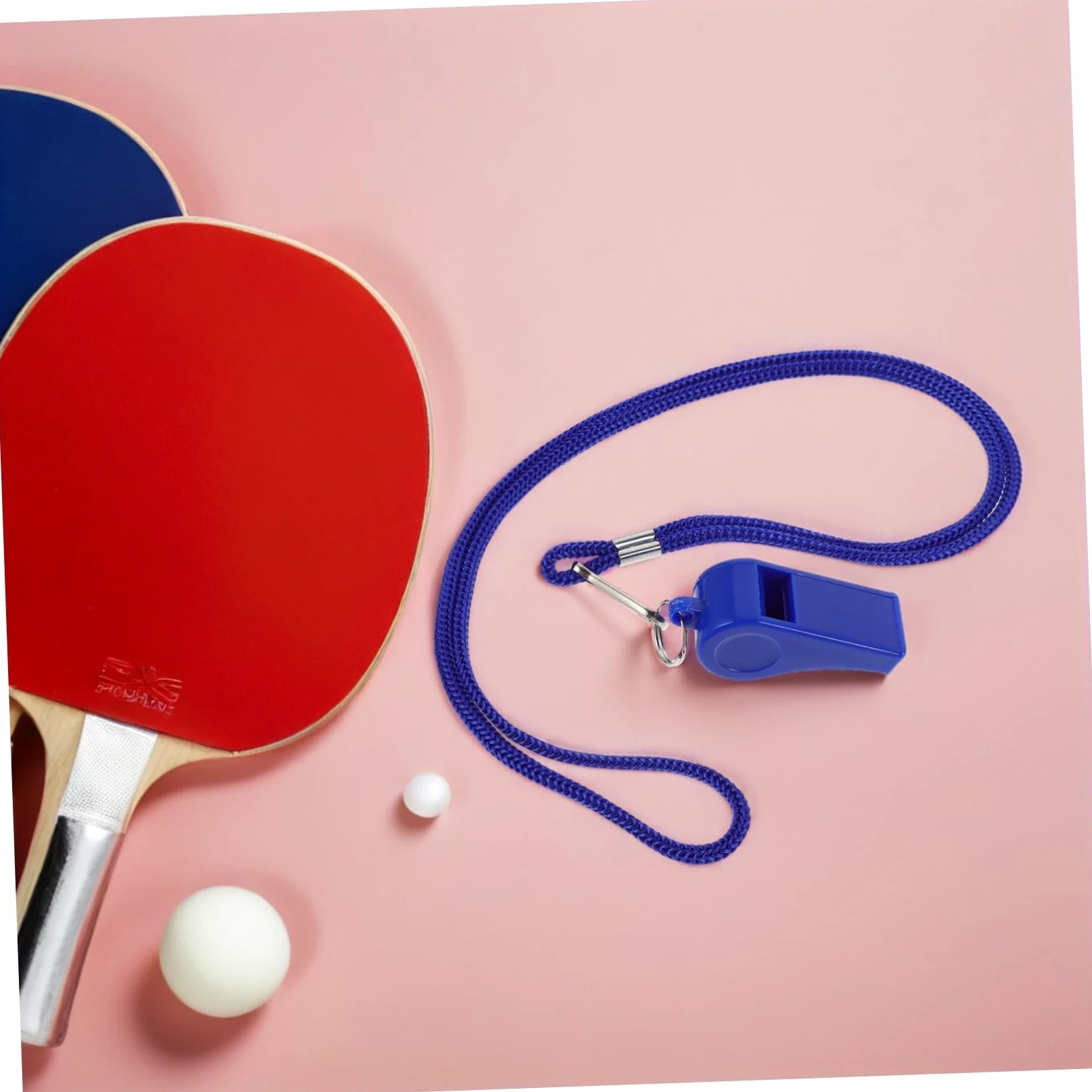 ibasenice 36 Piezas Silbatos de Emergencia Plásticos con Lanyard Sonido Fuerte para Deportes y Seguridad Azul