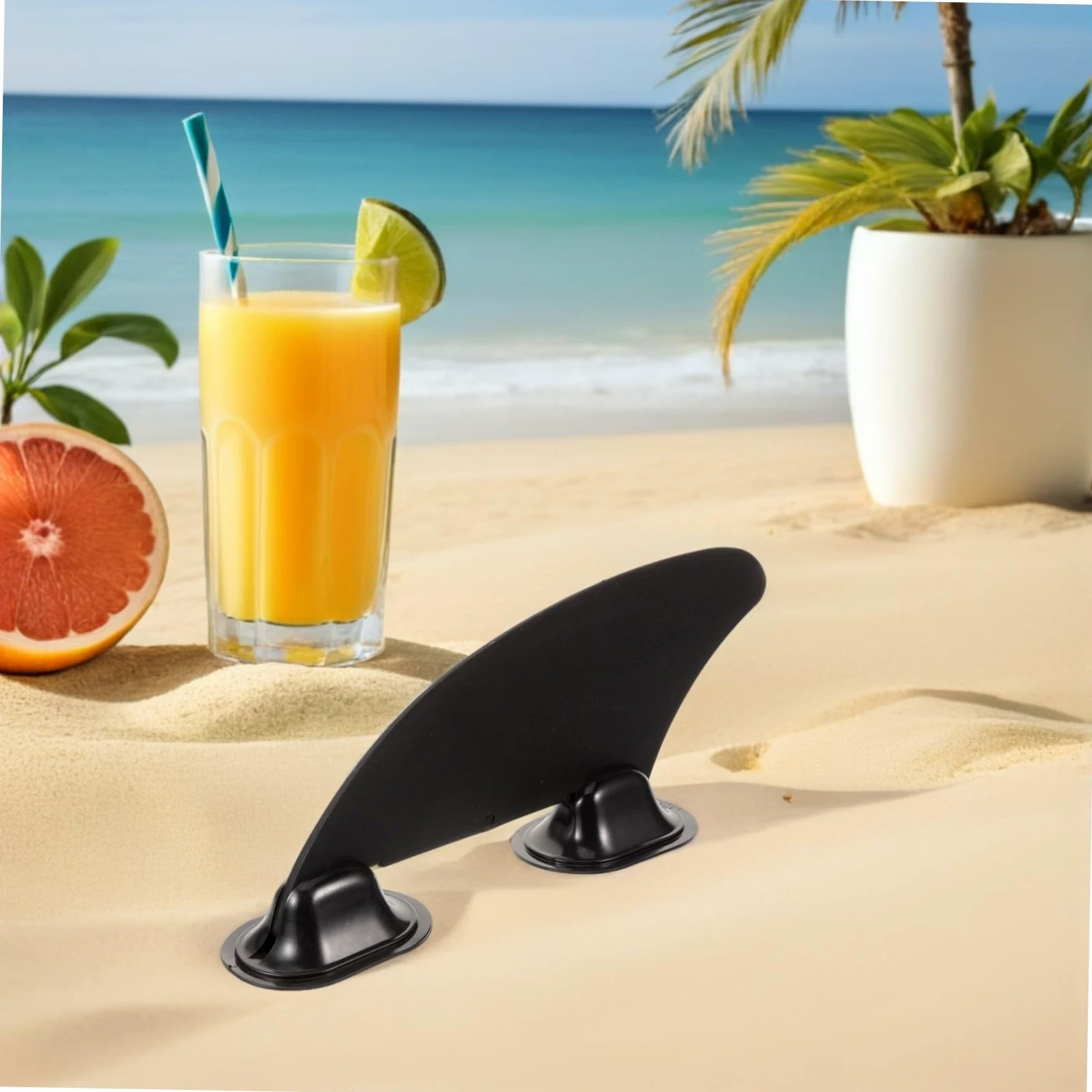 2 Aletas De Repuesto para Tabla De Paddle Surf Aletas Inflables Central Desmontable Accesorios para Tabla De Surf De Repuesto De PVC Color Negro