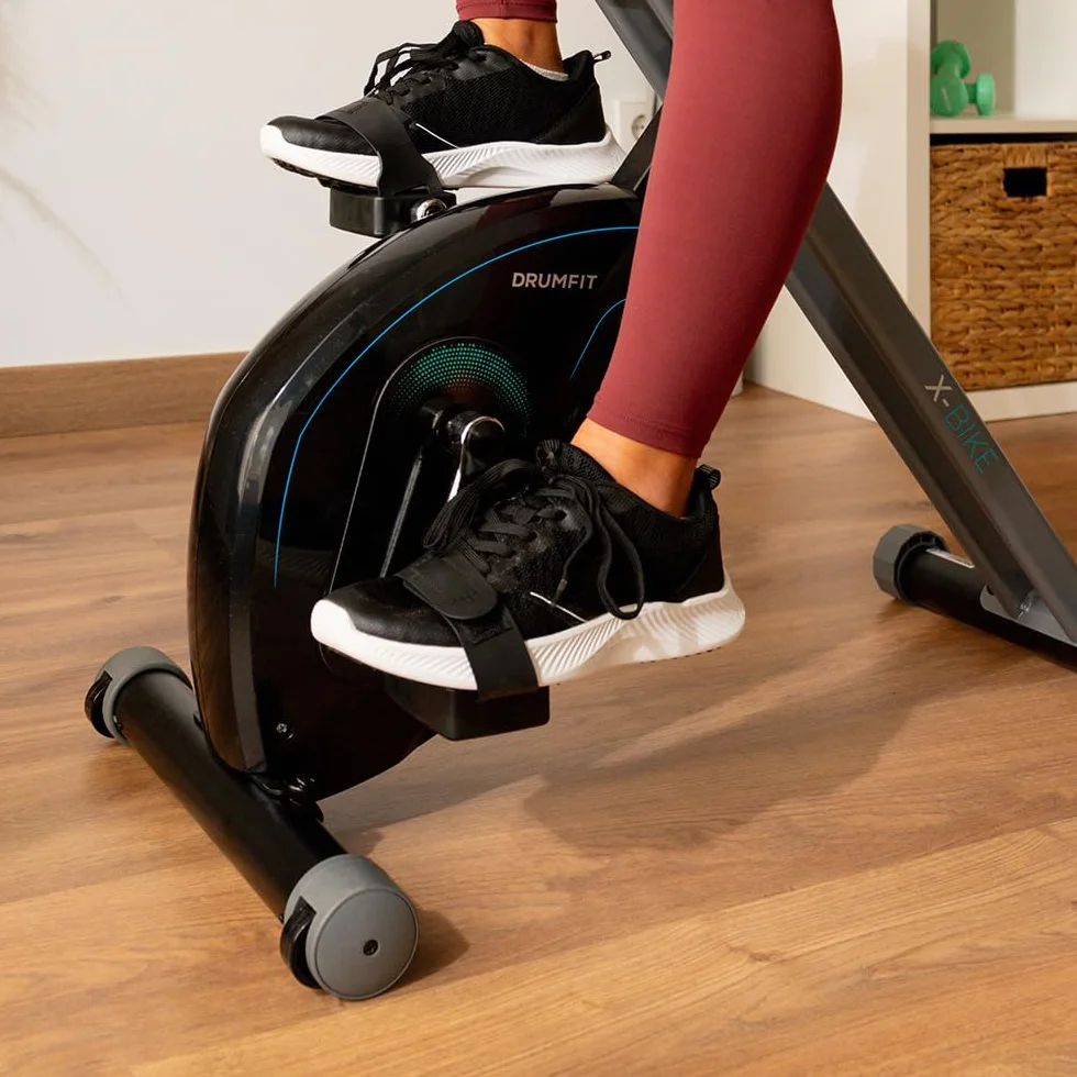Cecotec Bicicleta Estática Plegable con Respaldo con Volante de Inercia 3 Kg X-Bike 3000 Neo Pro, Pantalla LCD, Resistencia Magnética Variable, Sillín Confort y Agarres, Soporte para Tablet y Ruedas