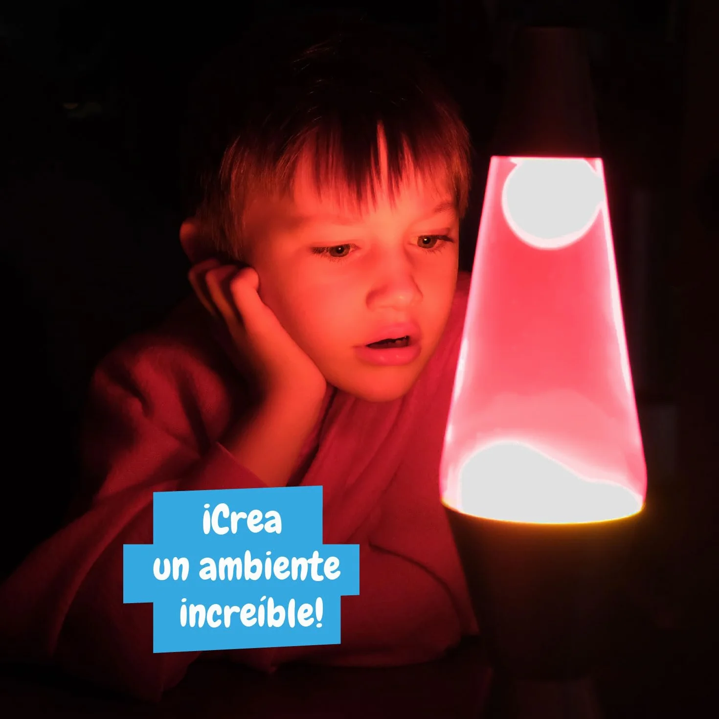 Science4you Lámpara de Lava Infantil Roja - Juguete Científico STEM con Luz de Noche para Niños 8-14+ Años