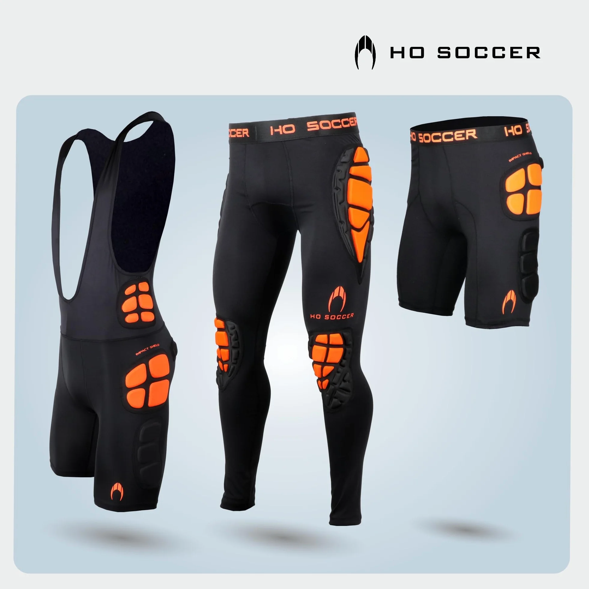 HO Soccer Pantalones Cortos de Portero con Tirantes GK Bib Impact Shield, Unisex Adultos.