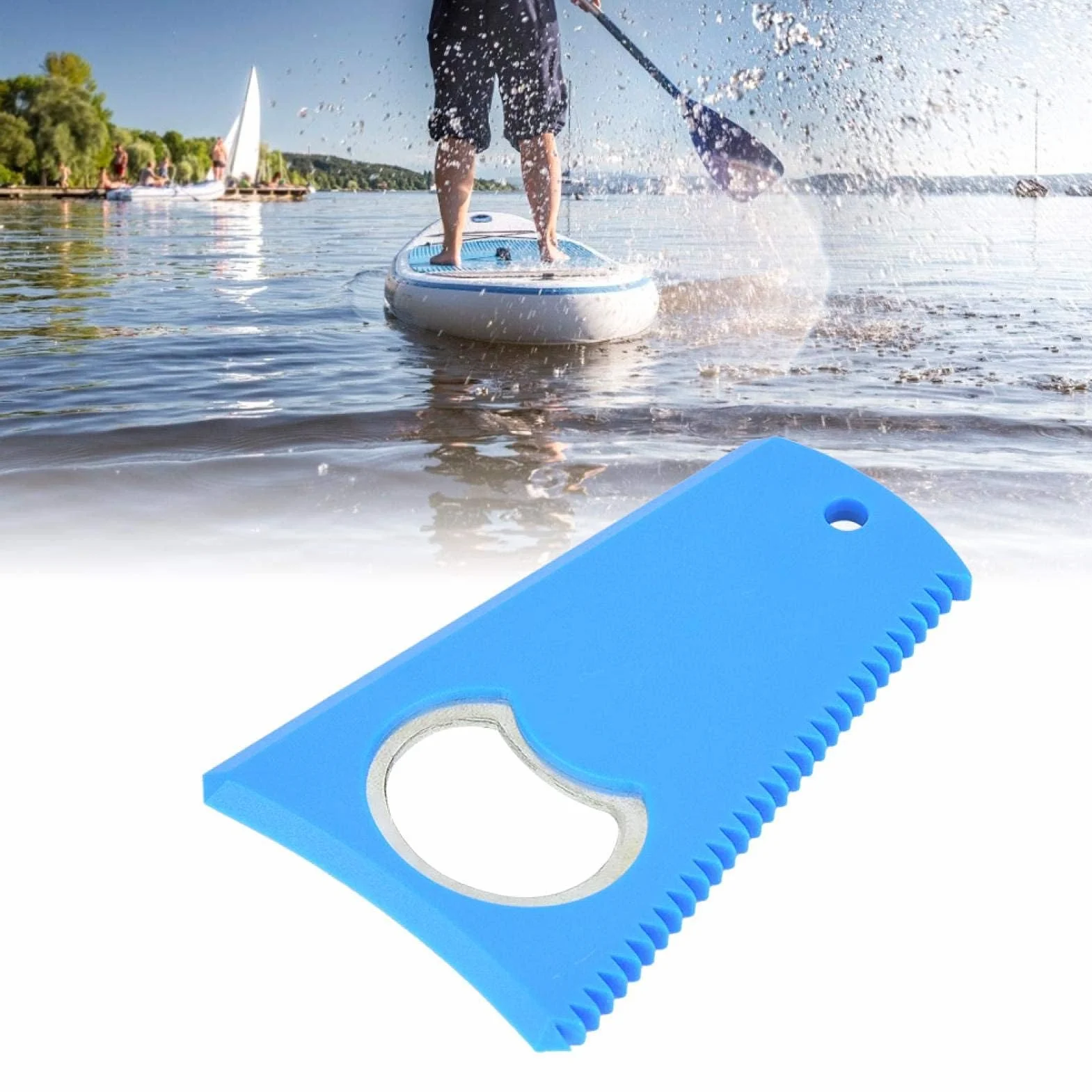 Alomejor Tabla de Surf Universal Cera Peine Tabla de Surf Removedor de Cera Longboard con Llavero Agujero Herramienta de Limpieza de Cera
