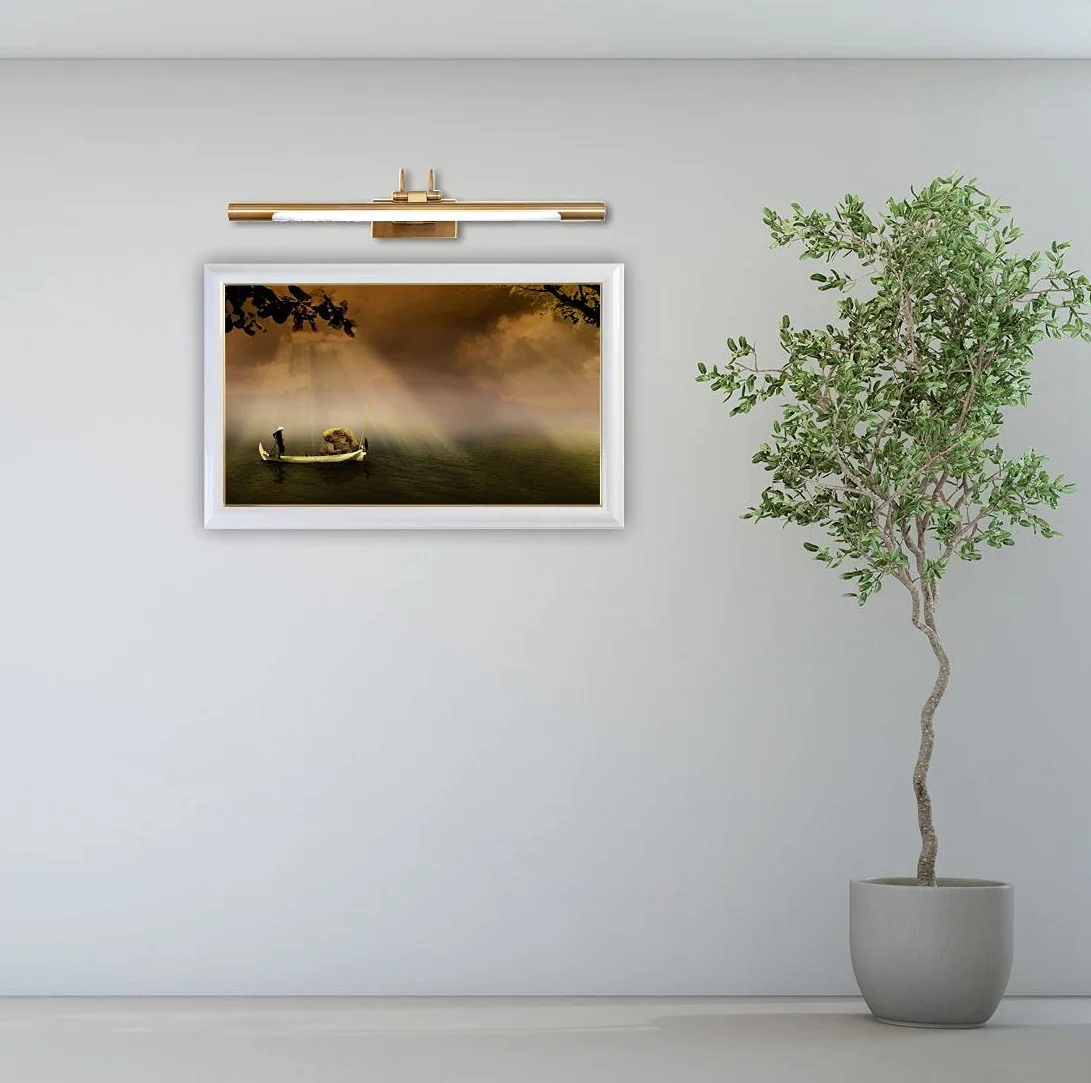 Aplique LED de pared 8W 3000K Bronce envejecido 50cm articulado giratorio