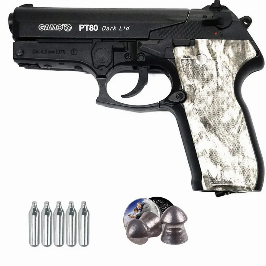 Gamo PT-80 Dark LTD Pistola de Balines 4,5mm Semiautomática Limitada