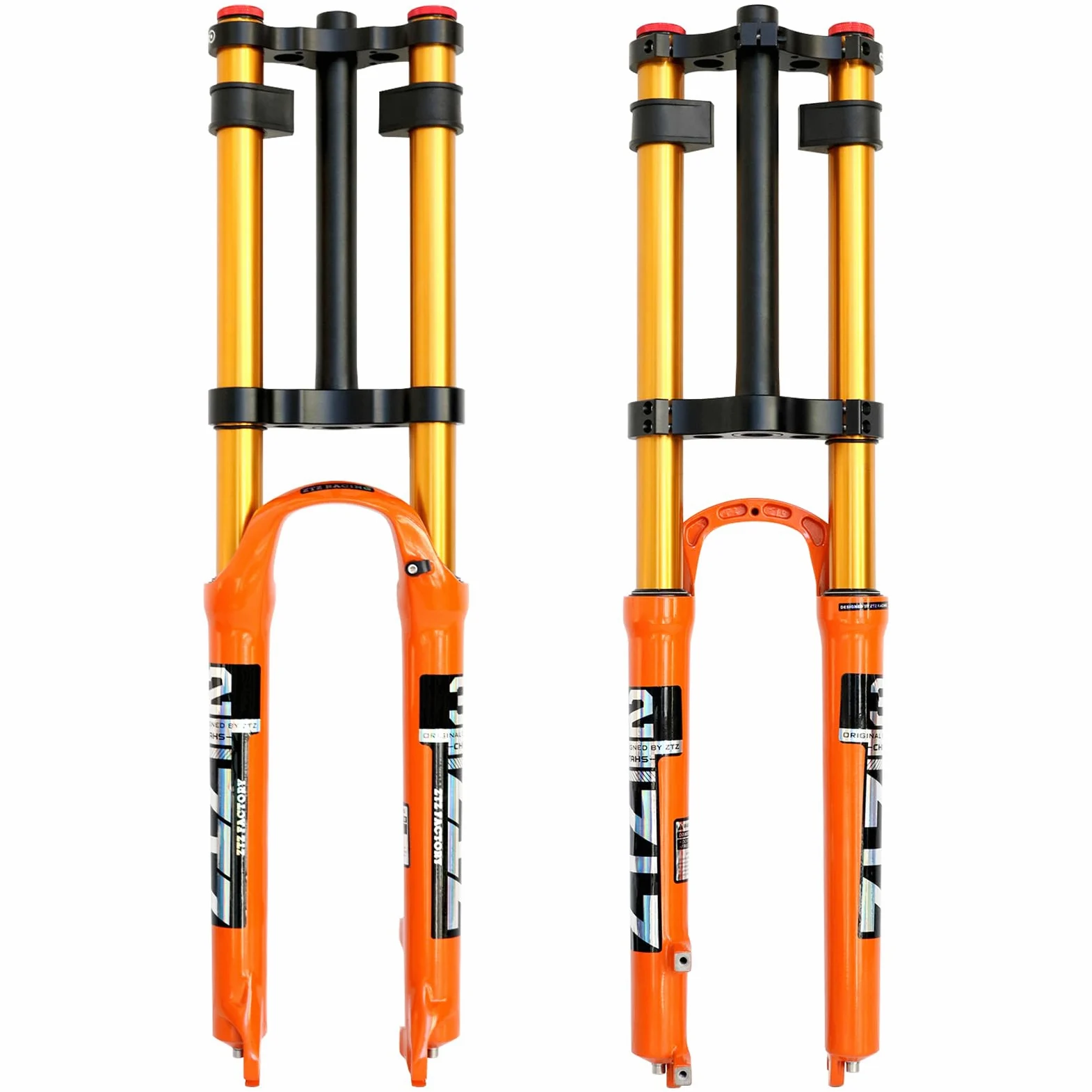 Horquilla de Suspensión de Bicicleta 26/27.5/29" para Bicicleta de Montaña DH Aire Doble Hombro Descenso Amortiguador Tubo Recto Amortiguador de Bicicleta Ultraligero Ajuste de Rebote