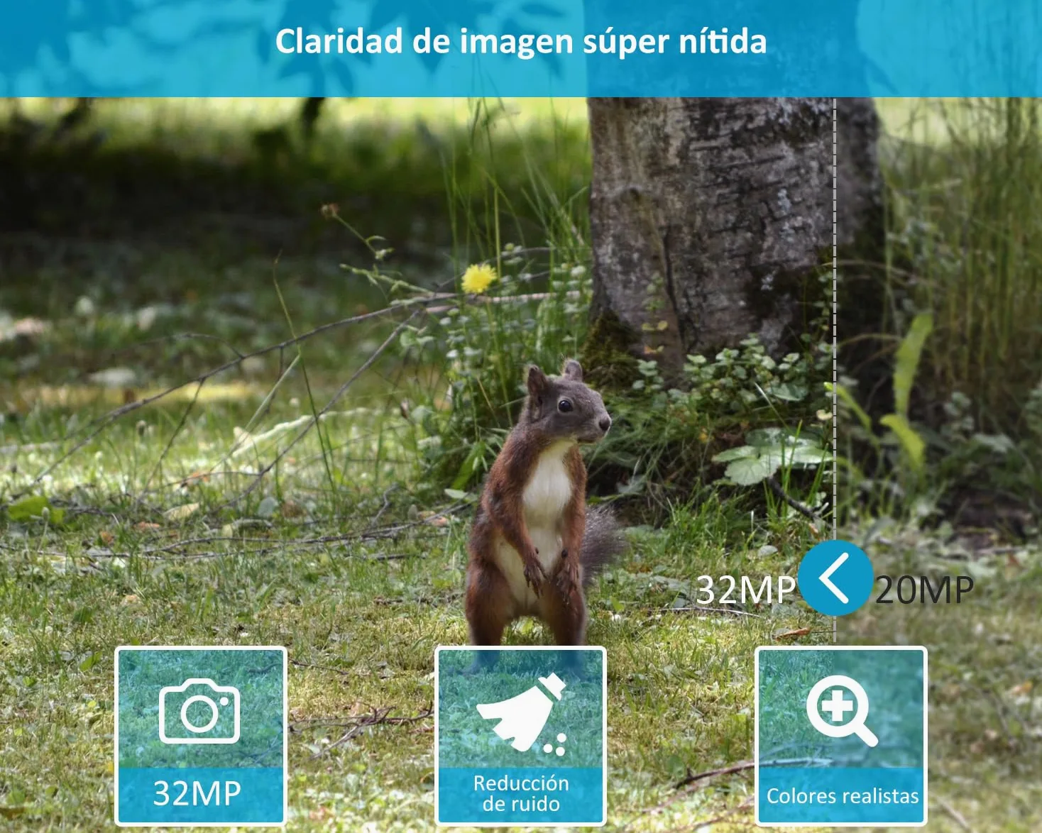 GardePro E5S Câmaras de Caça 64MP 1296P H.264 Vidéo, Camara Fototrampeo con Alcance de Visión Nocturna de 30m y 0,1s Tiempo de Activación, LED IR de 940nm