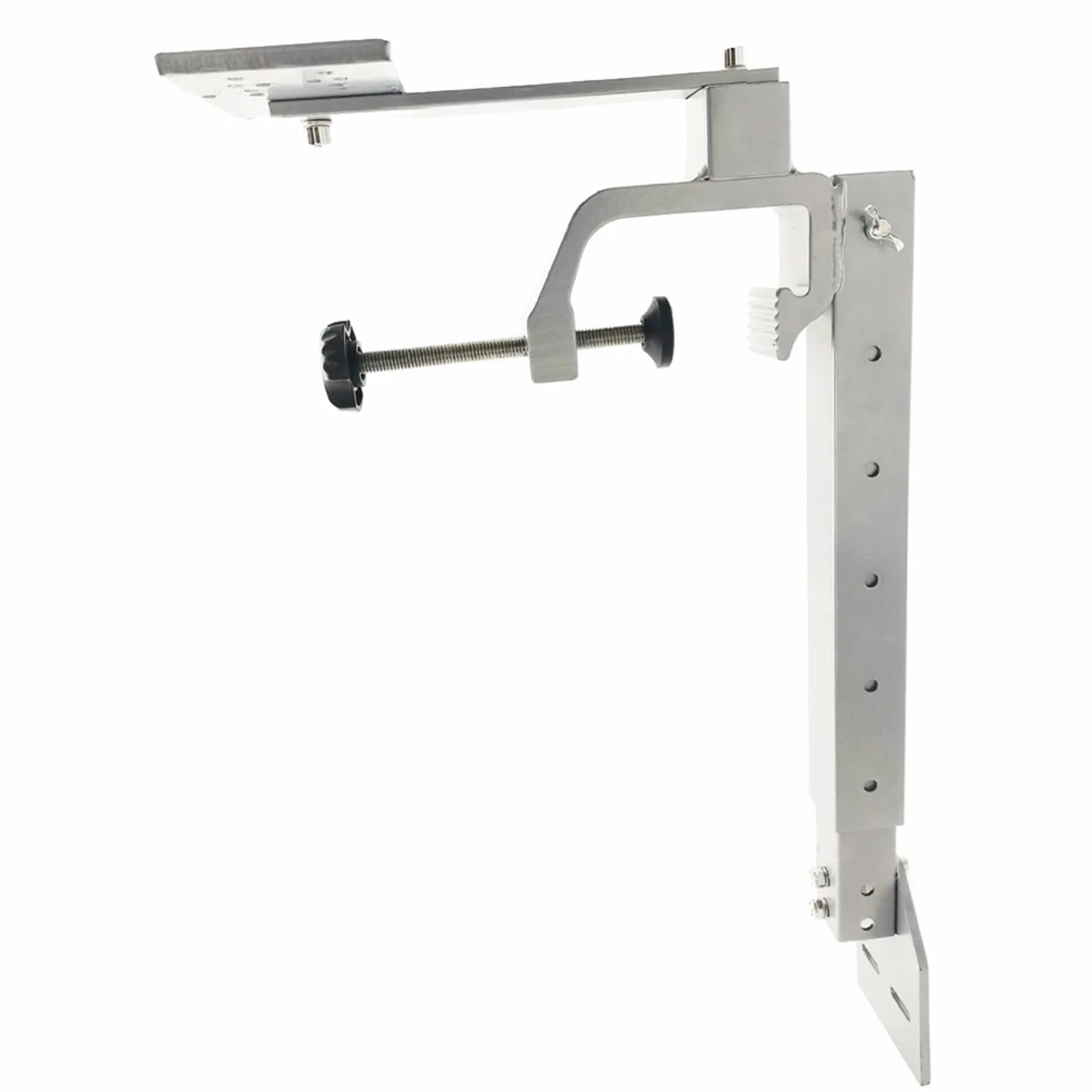 Soporte de aluminio para buscador de peces ajustable de grado marino con placa inferior de múltiples agujeros