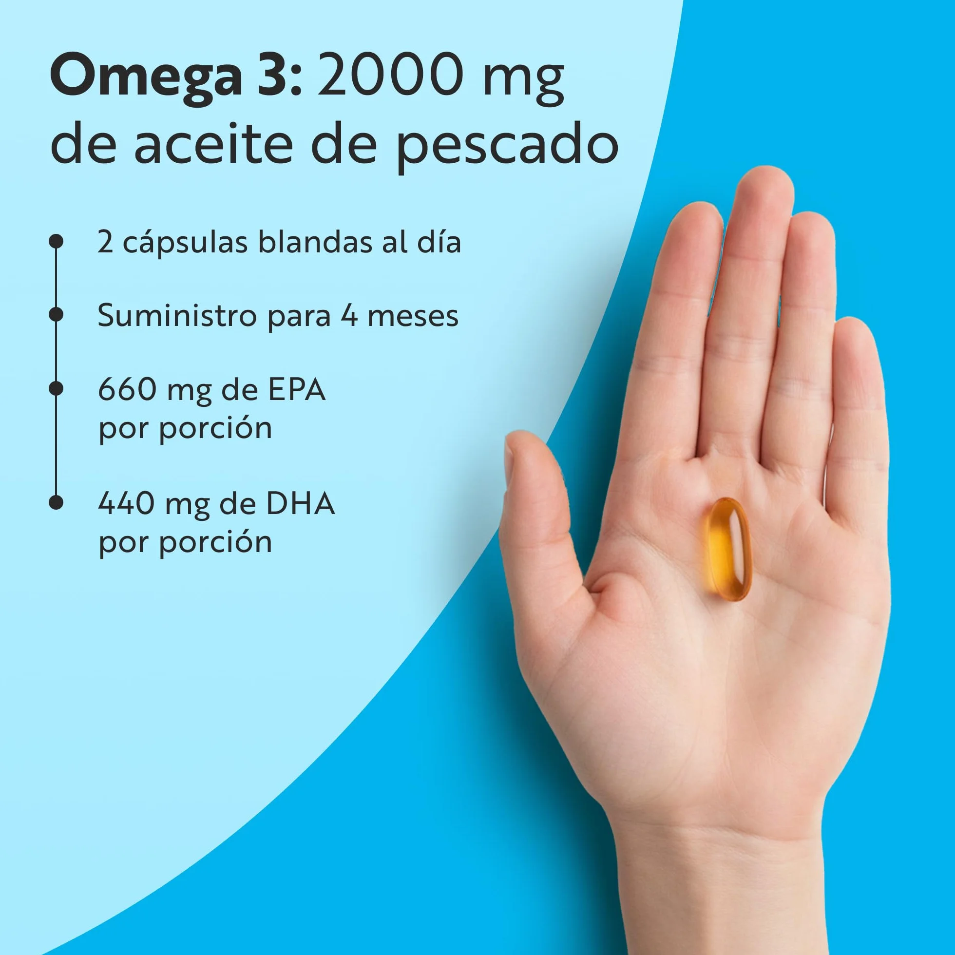 Nutravita Omega 3 2000mg 660mg EPA 440mg DHA 240 Cápsulas Blandas Suplemento para Corazón Cerebro Visión