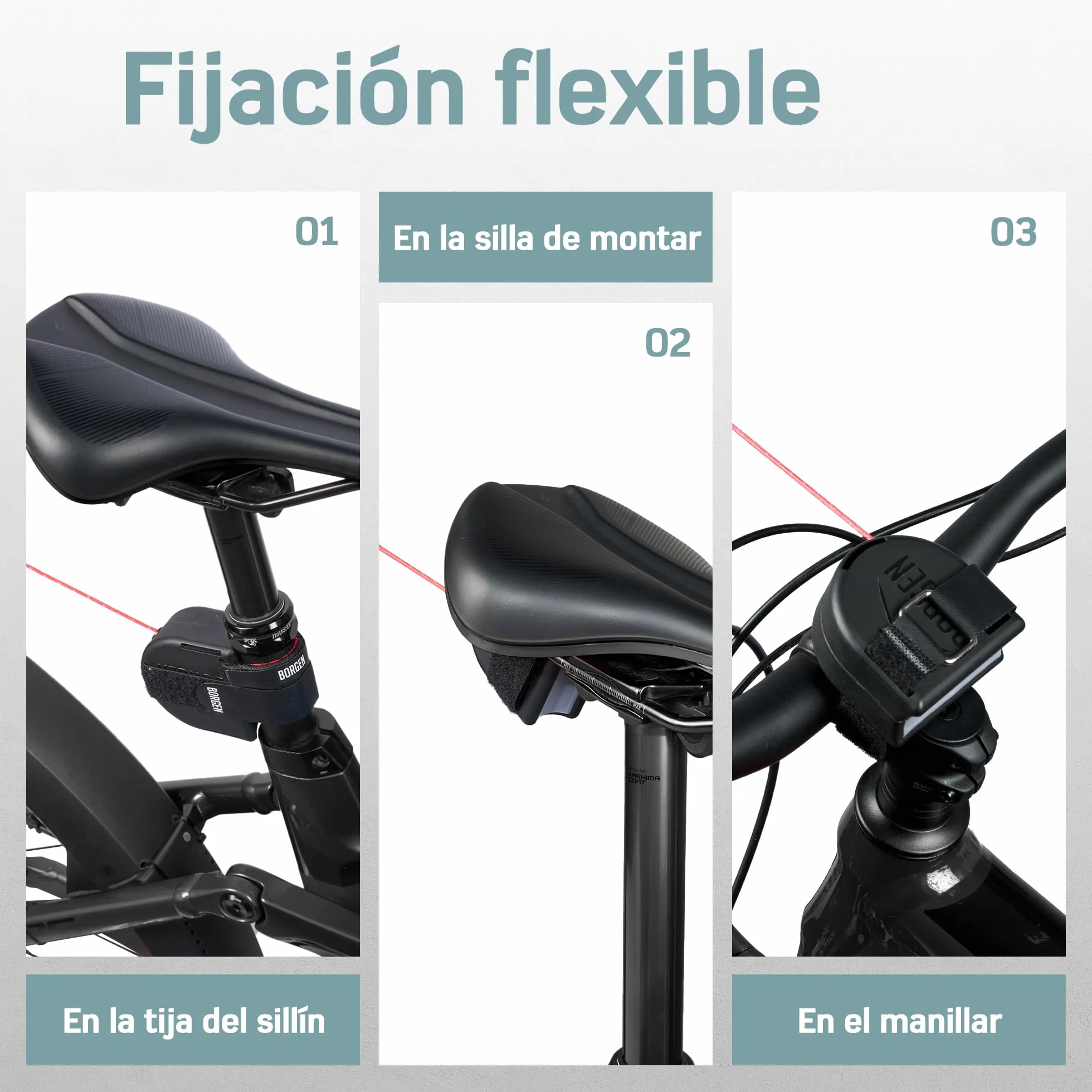 Borgen Cuerda de Remolque para Bicicletas para Niños y Adultos, Acoplamiento y Desacoplamiento Seguros y Fáciles, Adecuado para Woom, Carga hasta 120 kg, Universalmente Adecuado.