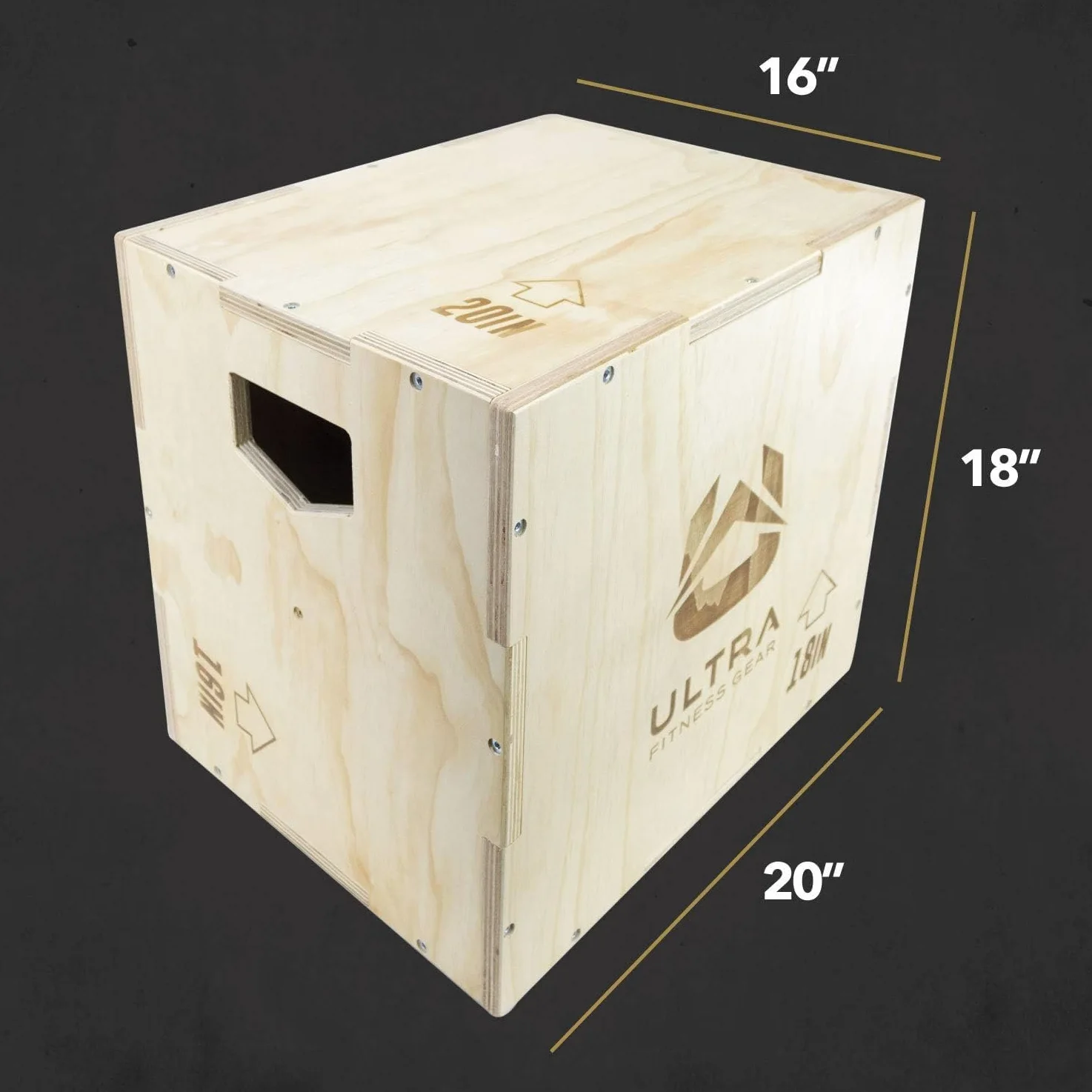 Caja pliométrica de madera 3 en 1 para salto, entrenamiento de artes marciales mixtas.