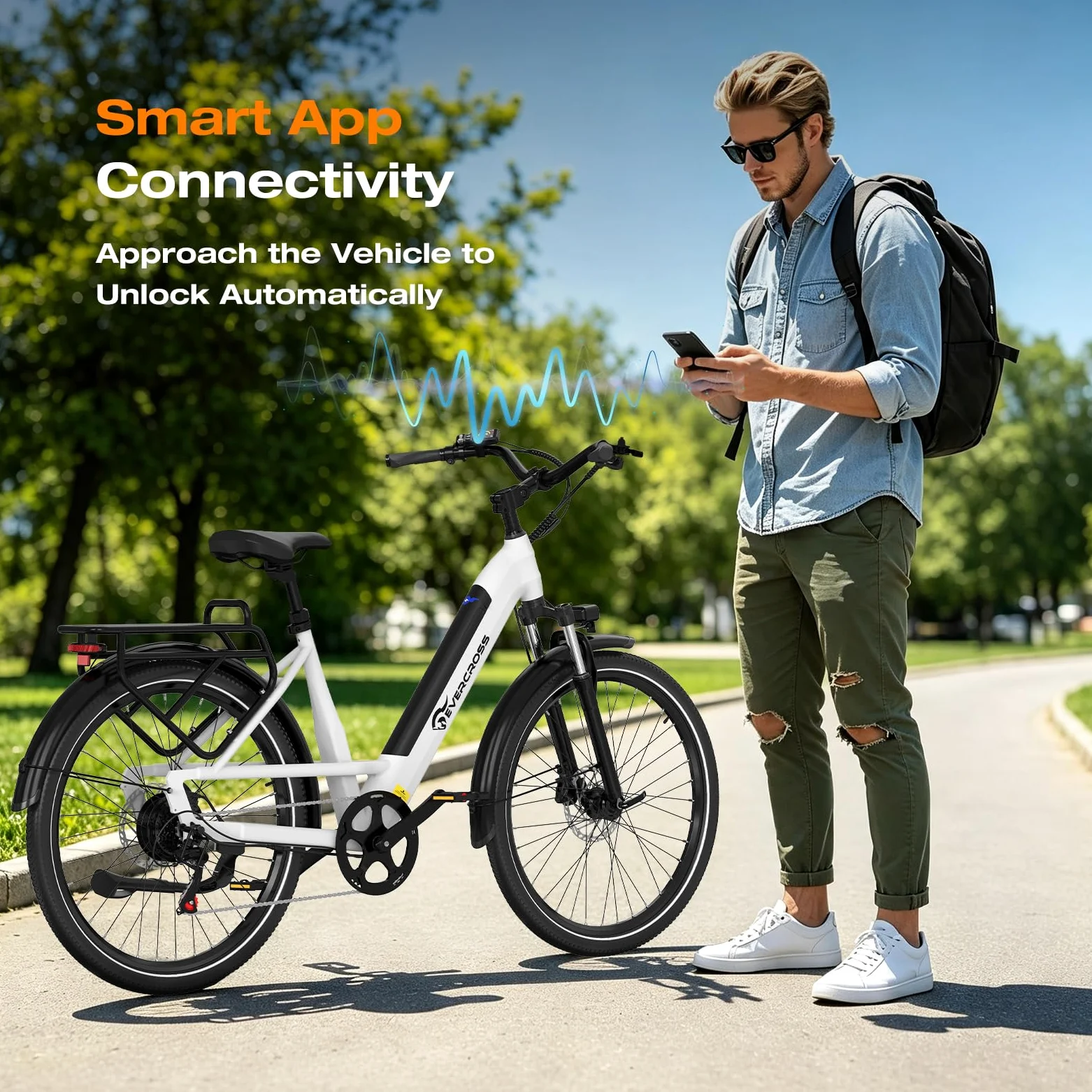 EVERCROSS Bicicleta Eléctrica para Adultos, 16"/20" Neumático Gordo Bici Eléctrica, Motor de 250W, hasta 25KM/H, 36V/48V Batería Extraíble Bicicleta de Montaña, Nieve Montaña Ebike