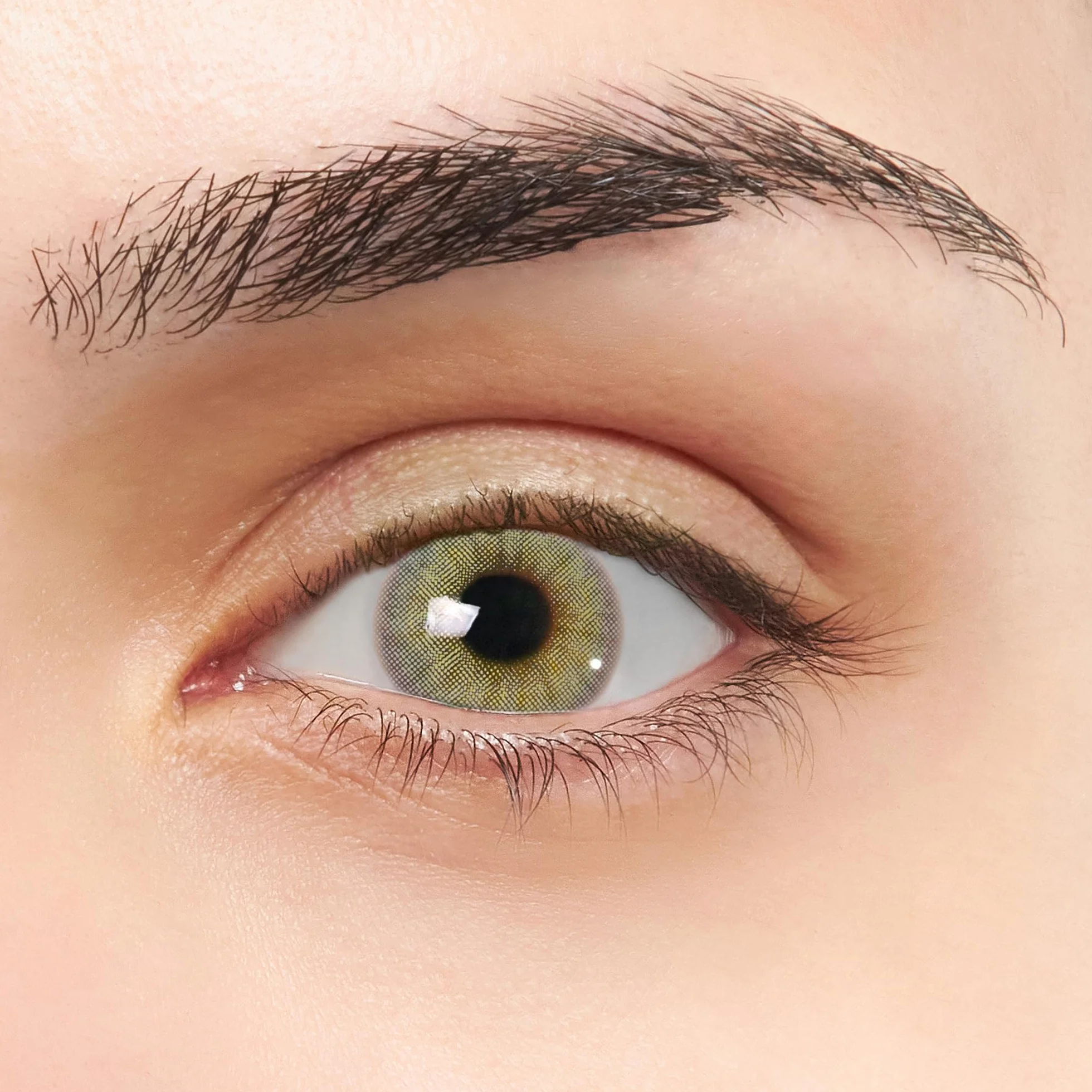 Lentillas de Contacto Color Verde Gris Duración 1 Año Zircon VIP 2 Piezas Sin Aro