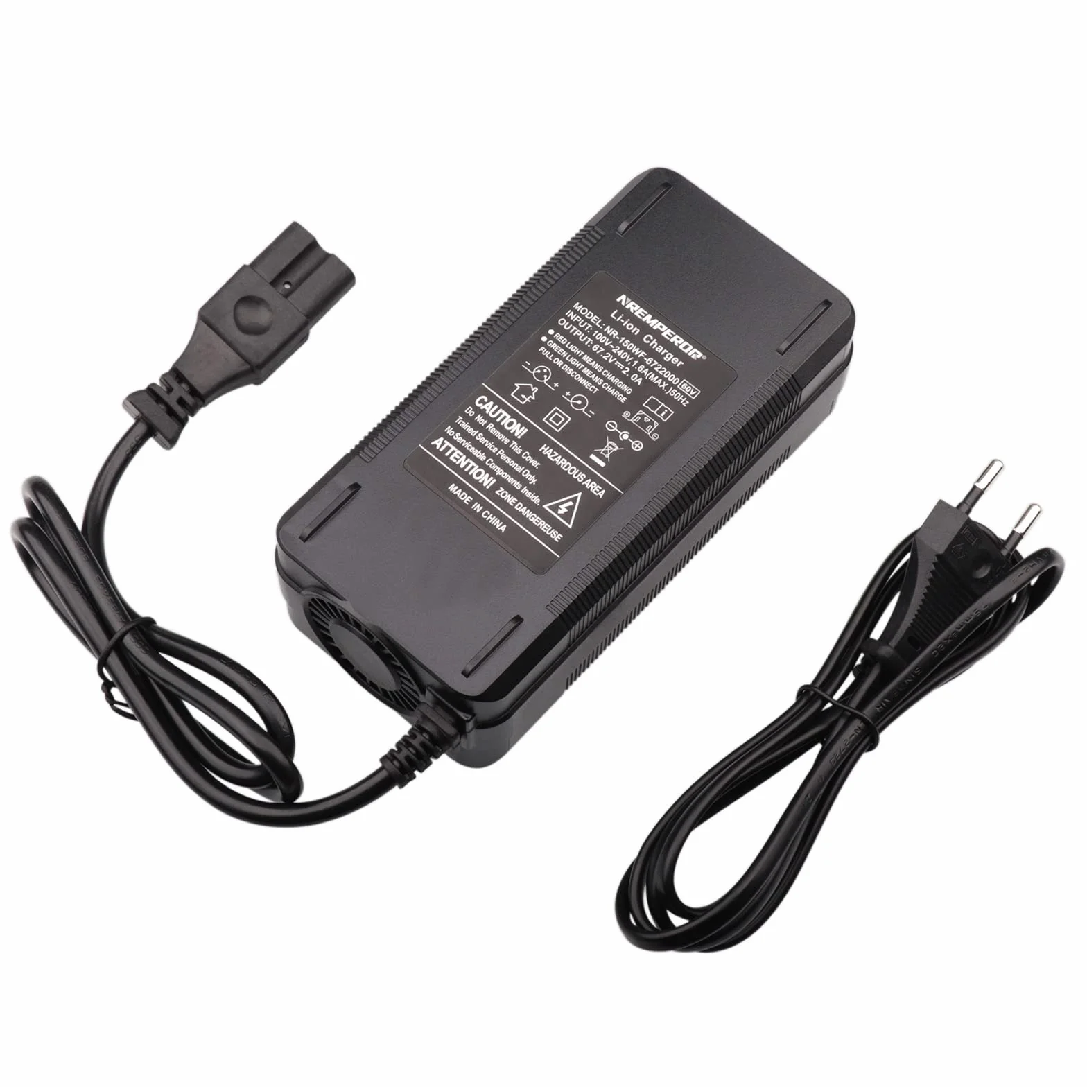 67,2 V Cargador 60 V de batería para Bicicleta Fahrad Cargadores de Pilas eléctricas Salida 2A de Litio (IEC C13 N+L-)