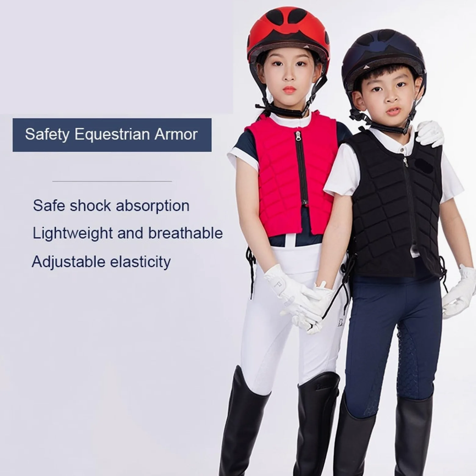 Chaleco Protector for equitación, Equipo de equitación, Ropa de Caballero for Adultos y niños, Ligero y Transpirable for Todas Las Estaciones. para Montar A Caballo