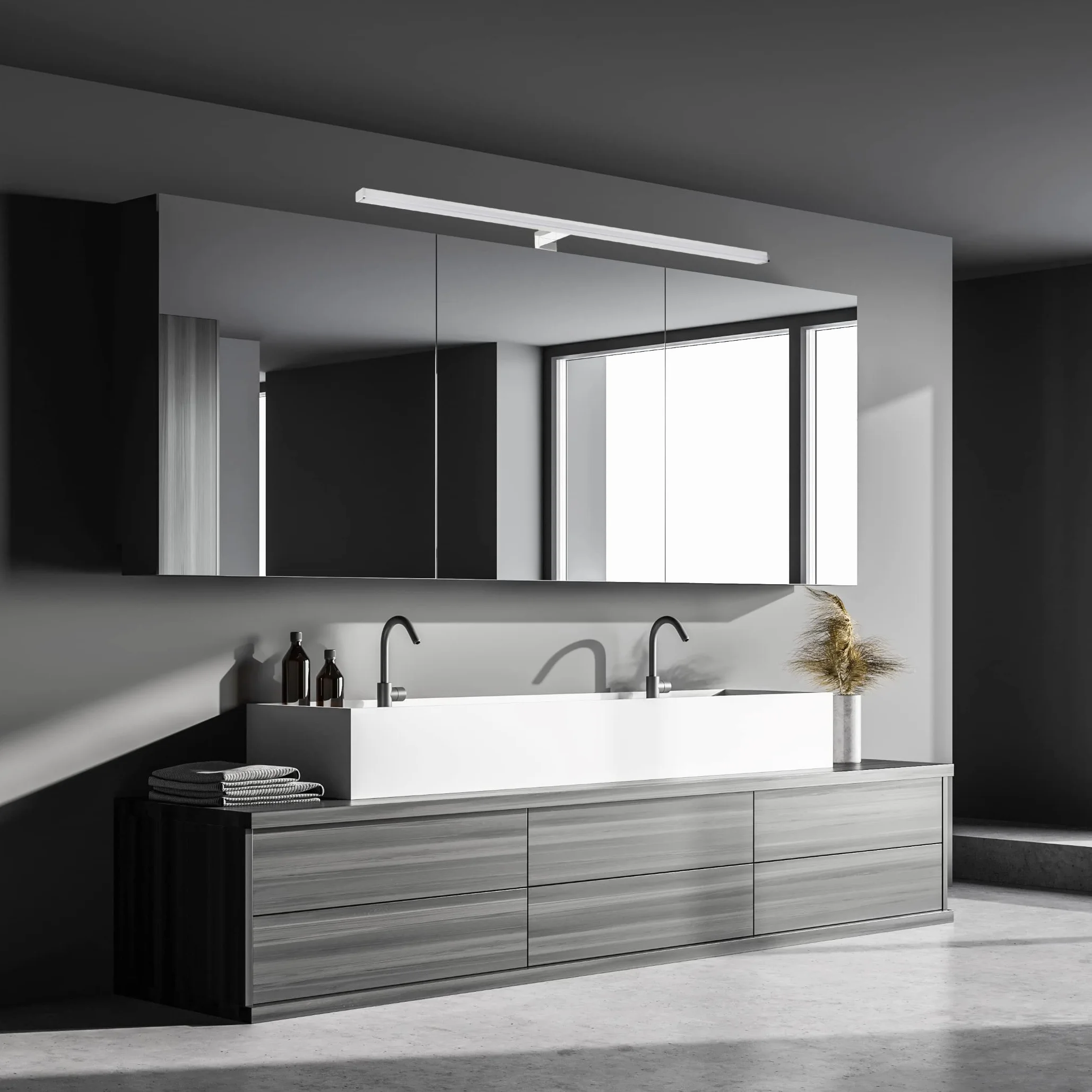 SEBSON® Lampara Espejo Baño LED 80cm 15W 1300lm Blanca Neutra 4000K IP44