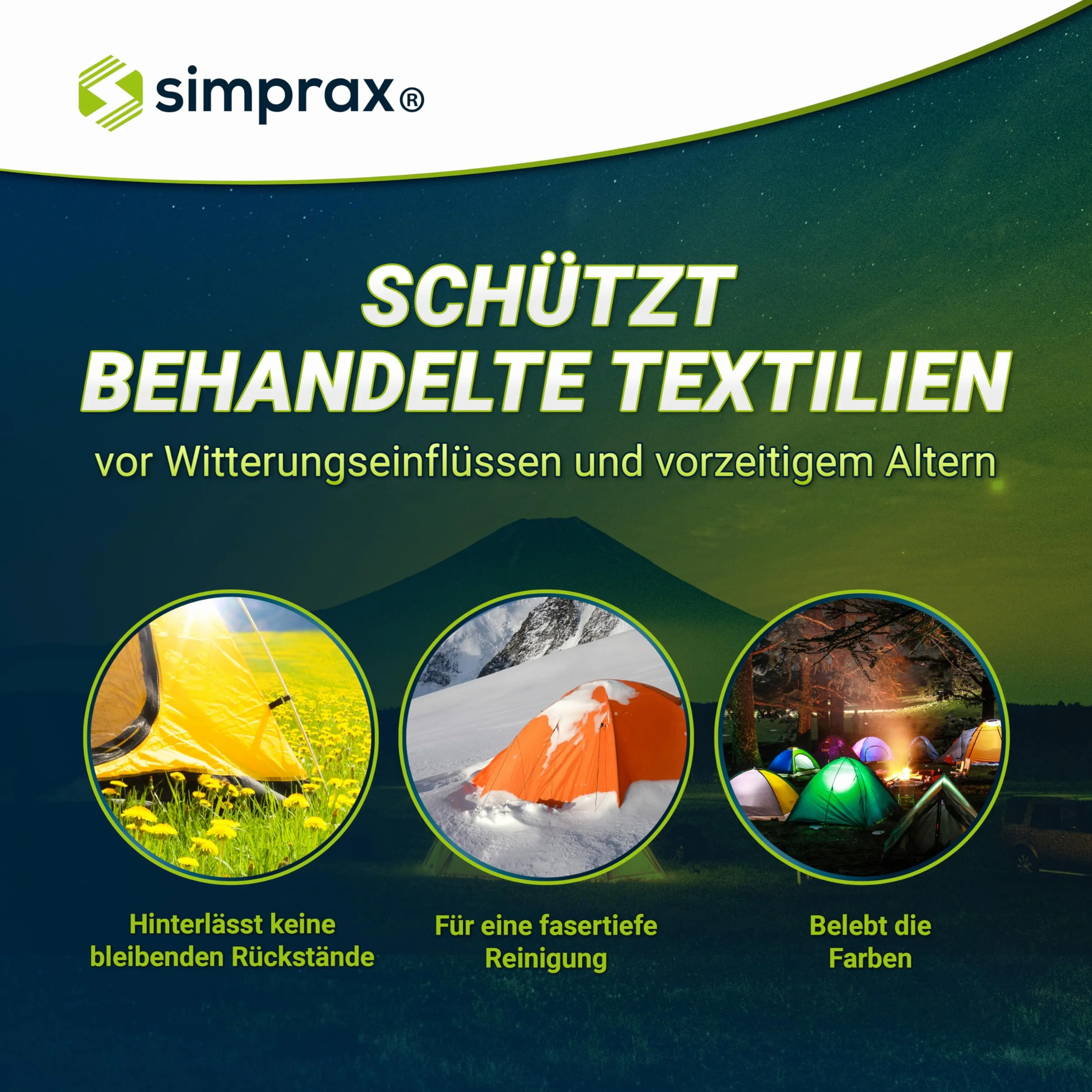 Limpiador Para Toldos y Tejidos, Tiendas de Campaña, Muebles de Jardín & Lonas – PFC & Biodegradable – Detergente Elimina Moho Algas Verdes Excrementos & Manchas - 500ml