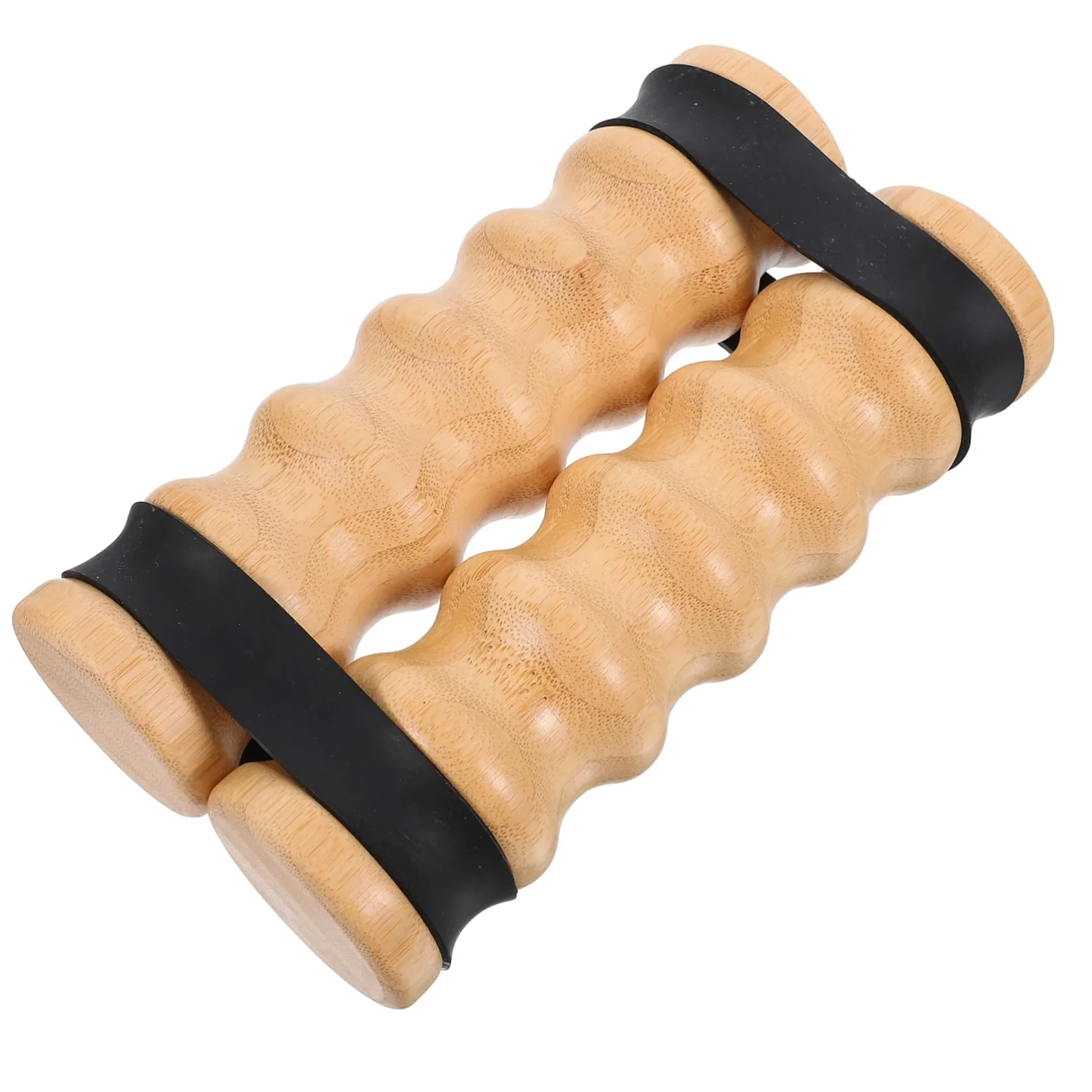 Bandas de Ejercicio con Asas de Madera, Resistencia Ajustable y Agarre Antideslizante, 2 Piezas para Casa y Yoga, Aptas Niveles