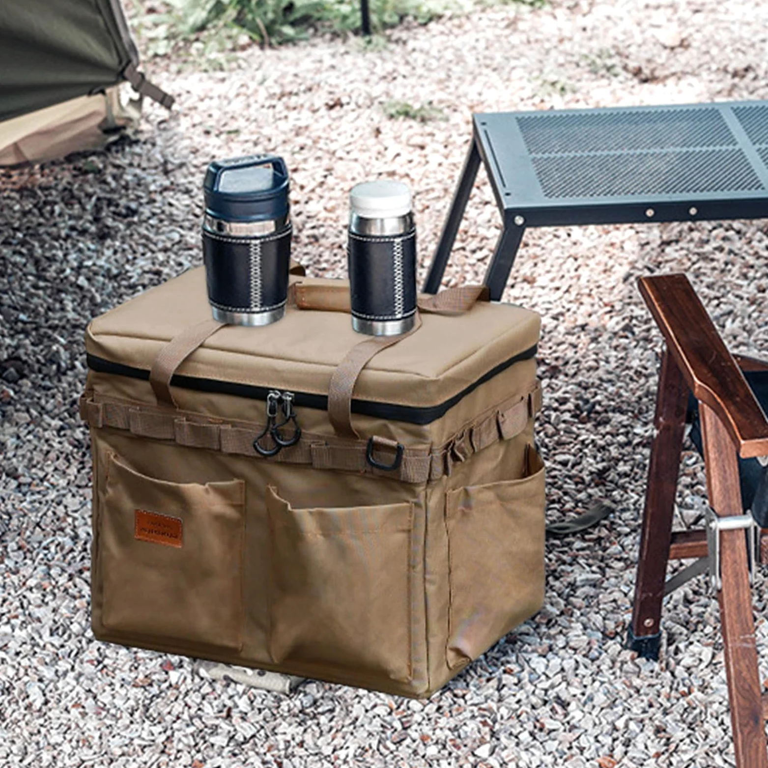 Bolsa De Camping Organizador Exterior Impermeable con Gran Capacidad | Bolsa De Mano Para El Camping Con Almacenamiento De Herramientas Para Senderismo Mochilero Pesca Viaje Herramientas Y Equipo