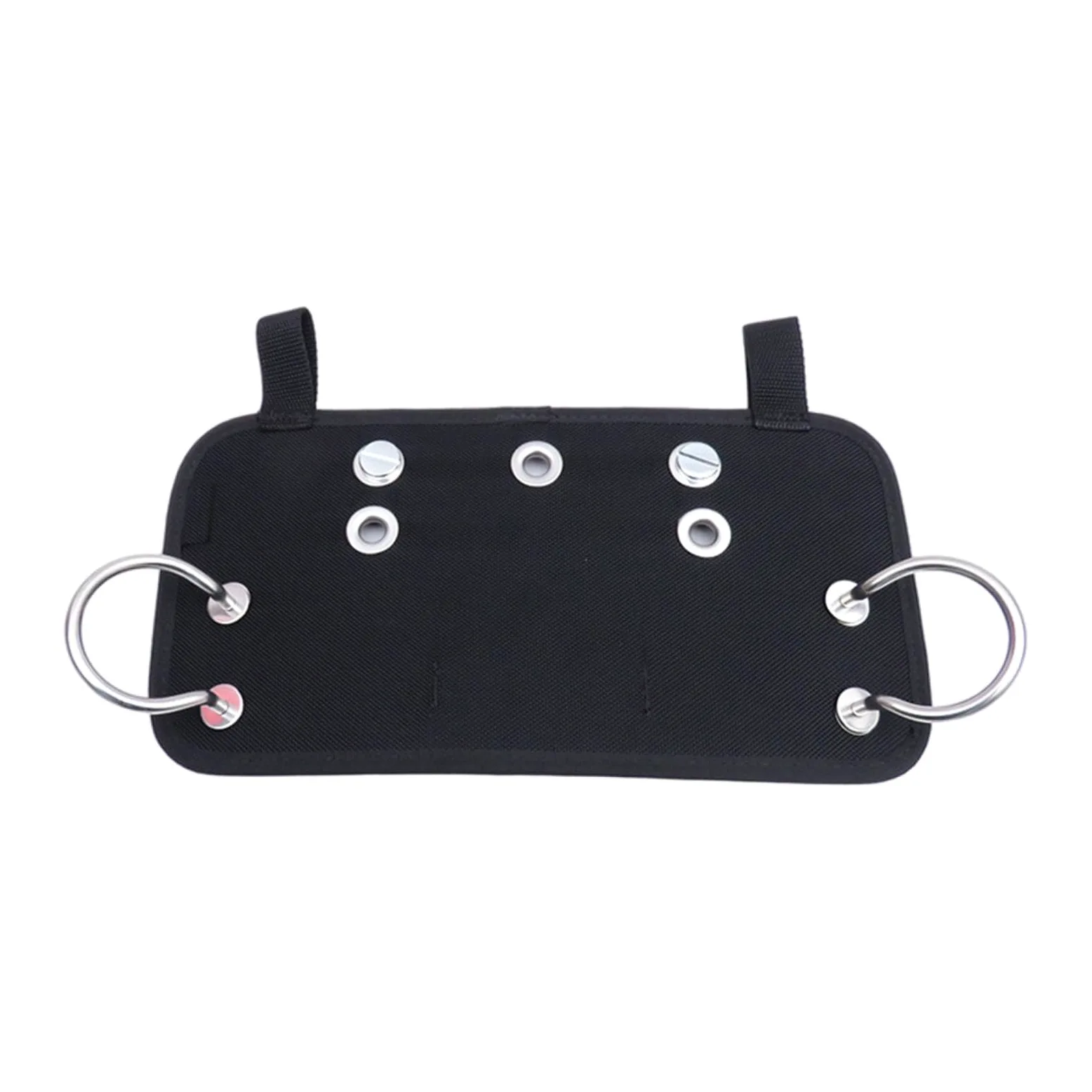Placa de Culata de Buceo Sidemount Acero Inoxidable. Sujeción fiable a la Botella. Asa Robusta. Material: Fabricada en plástico Pet y Tela Nailon 1680D. Placa Culata Buceo Scuba Tech