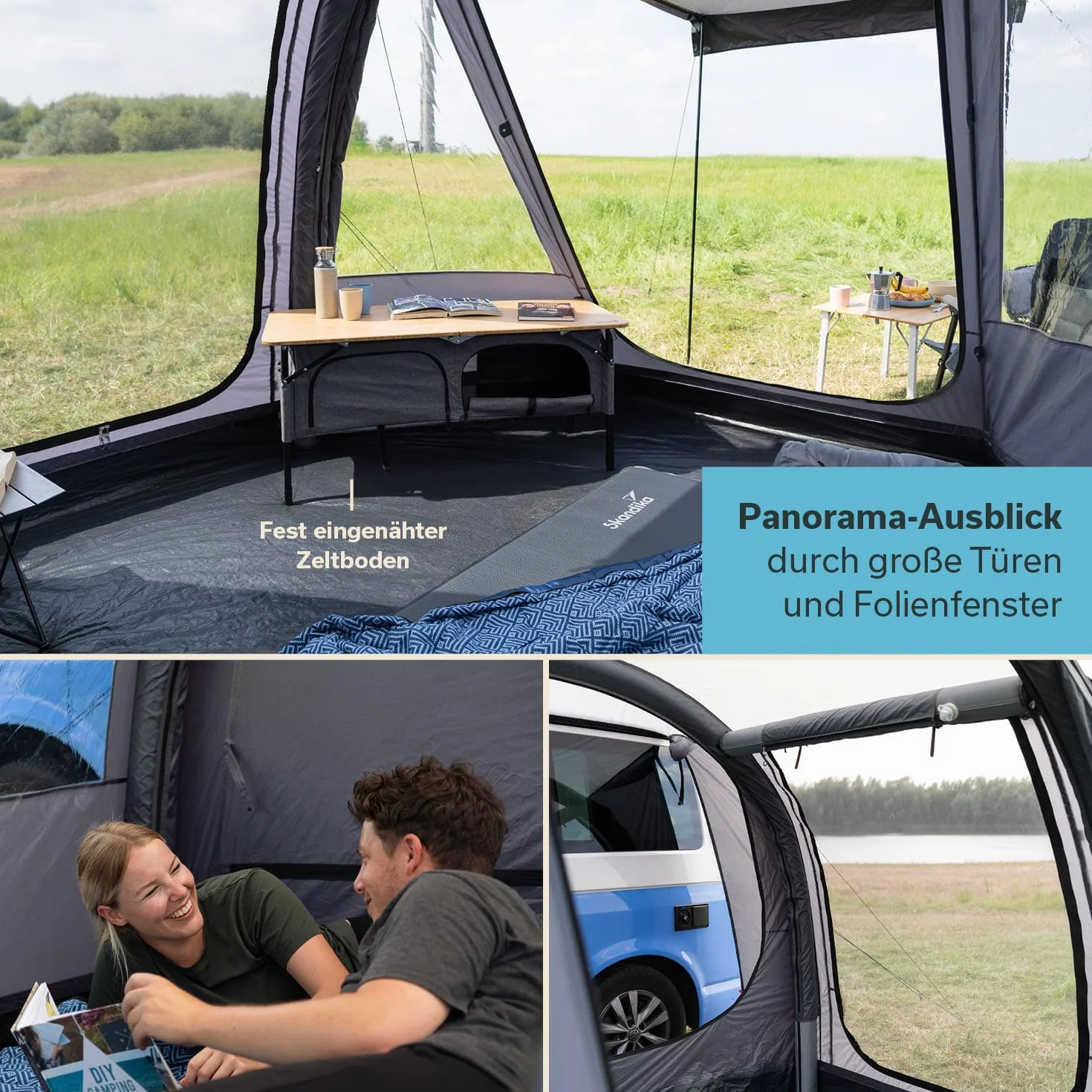 Skandika Aarhus Travel 2 / Aarhus Air Protect Tienda de campaña para autobús |con/sin Air Protect, 2 Personas, Independiente, 2 m Altura, mosquitera