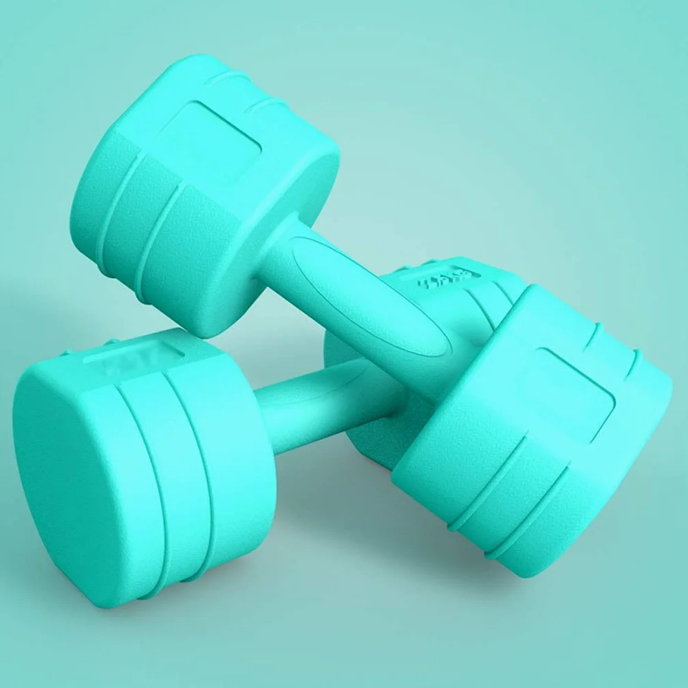 Pesas libres Pesas Barbell recubierto de vinilo carga pesa de gimnasia, juego de 2 Conjunto de mancuernas de fitness (Color : Green, tamaño : 2kg×2)