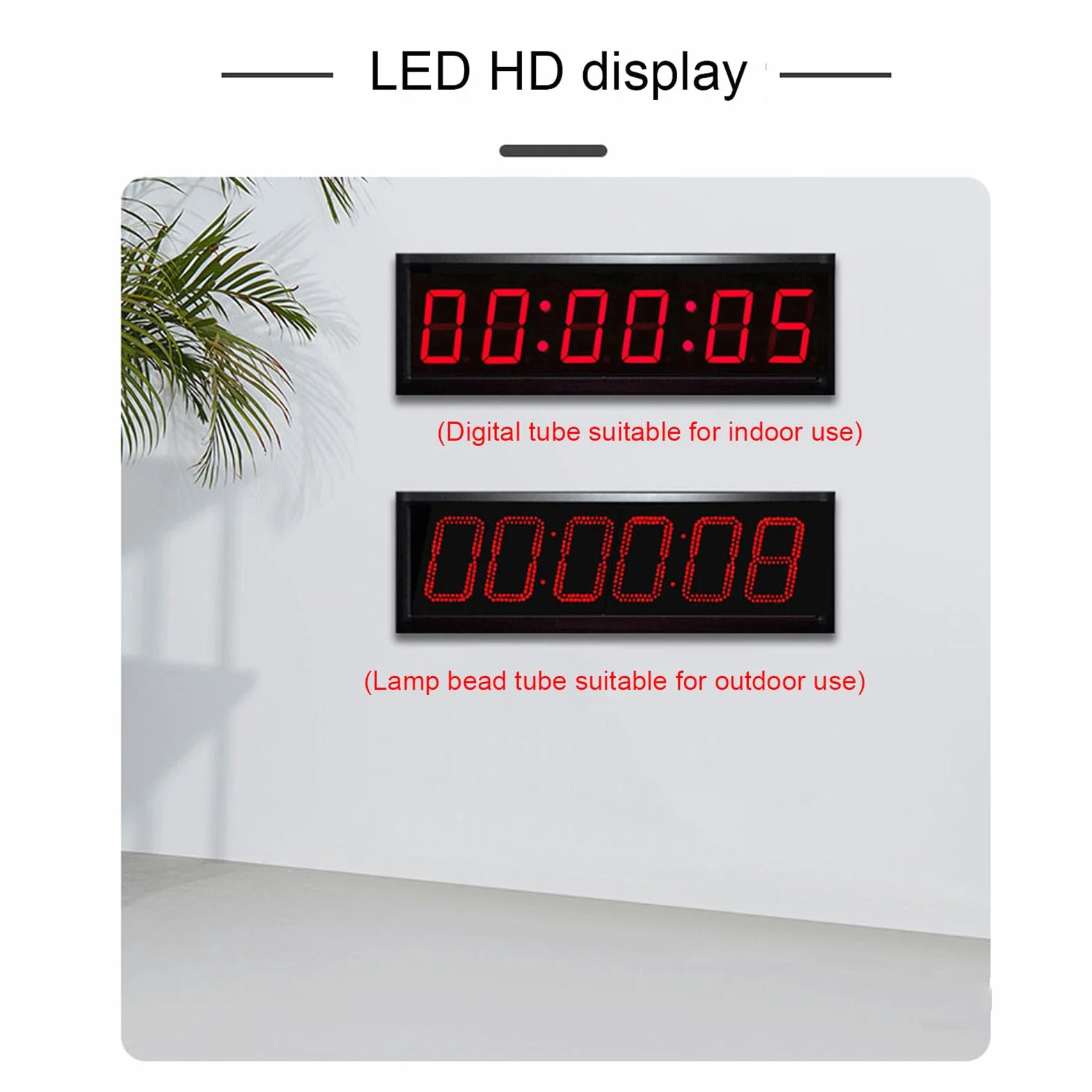 Temporizador de LED con 6 Dígitos, Reloj de Cuenta Regresiva para Gimnasio y Eventos, Temporizador Multifuncional con Control Remoto y Marco de Aluminio Rojo