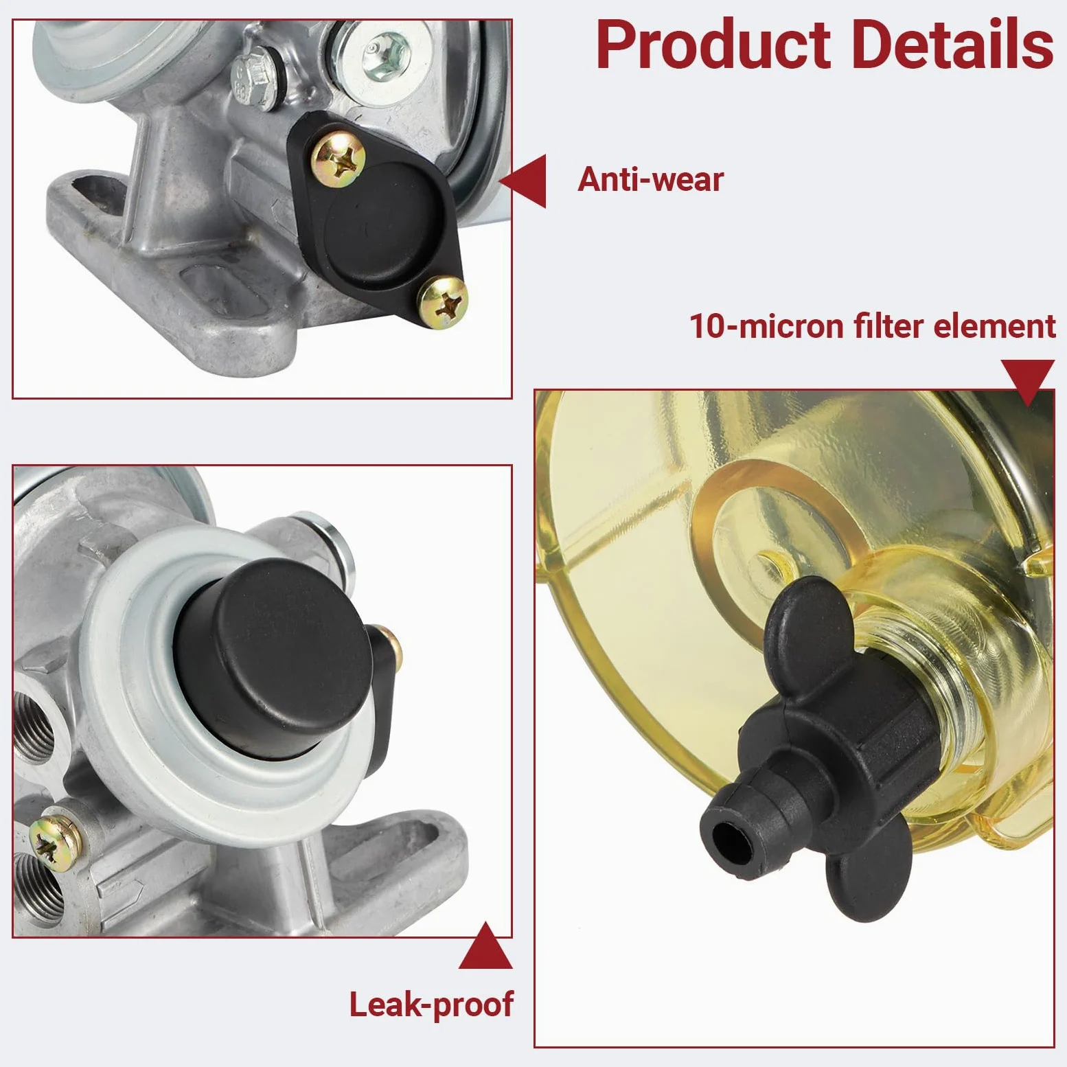 OUKENS Filtro de combustible diesel, juego completo separador de agua para filtro de combustible marítimo S3213 piezas para motores fuera de borda de barcos