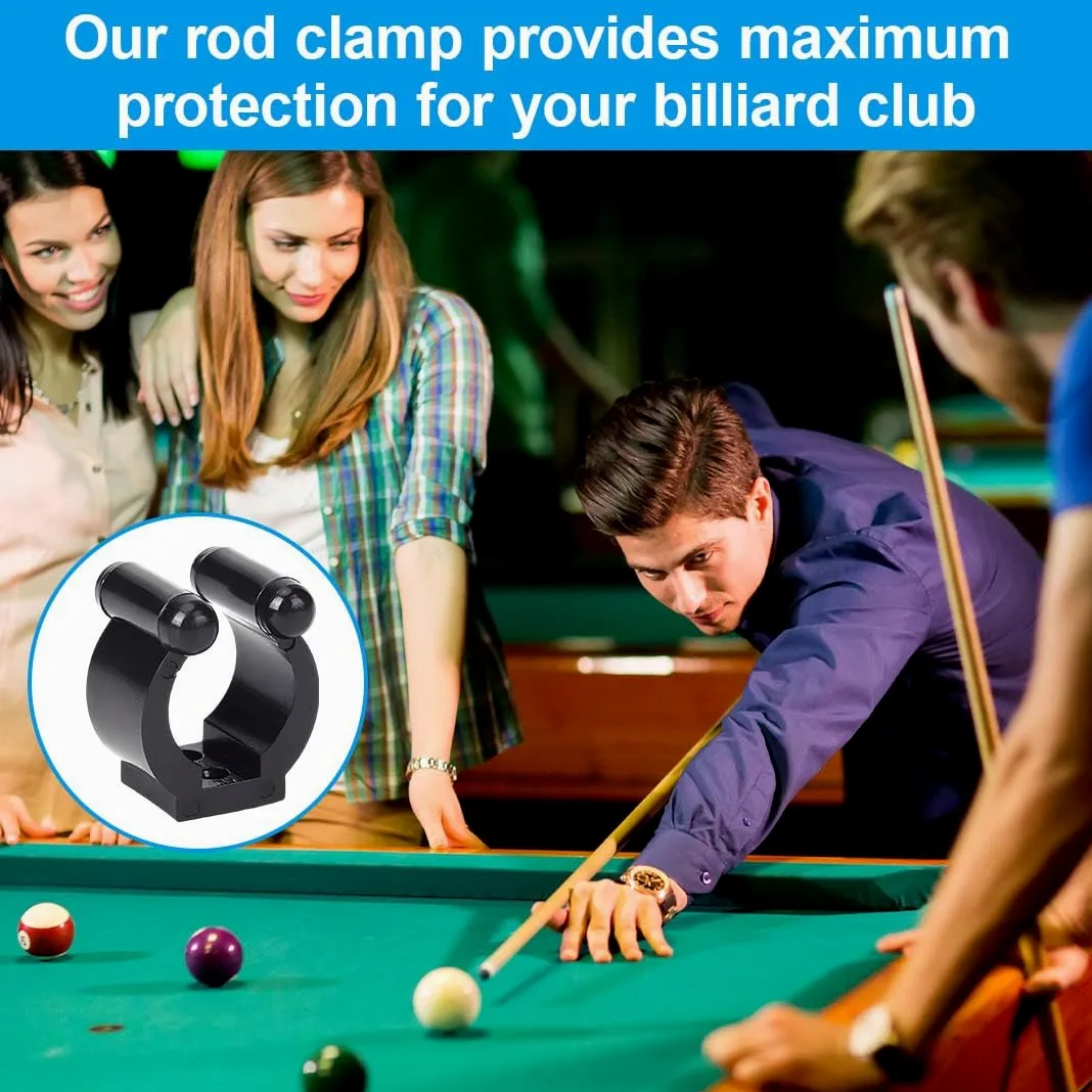 20 Piezas Soporte para Tacos de Billar Snooker,Estante para Tacos de Billar Sticks,Taco de Billar de Plástico Clip,Estantes de Almacenaje de Caña de Pesca,Accesorios de Billar
