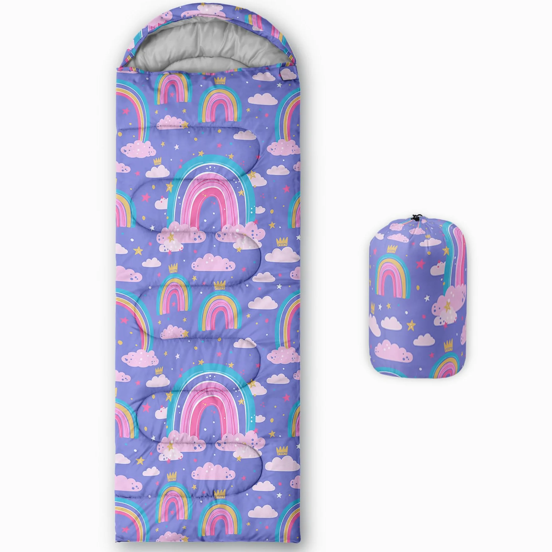 AILONEN Saco de dormir de camping con escamas de sirena para adultos y adolescentes, ligero e impermeable, 3 estaciones de clima cálido y fresco, bolsas portátiles para viajes, al aire libre