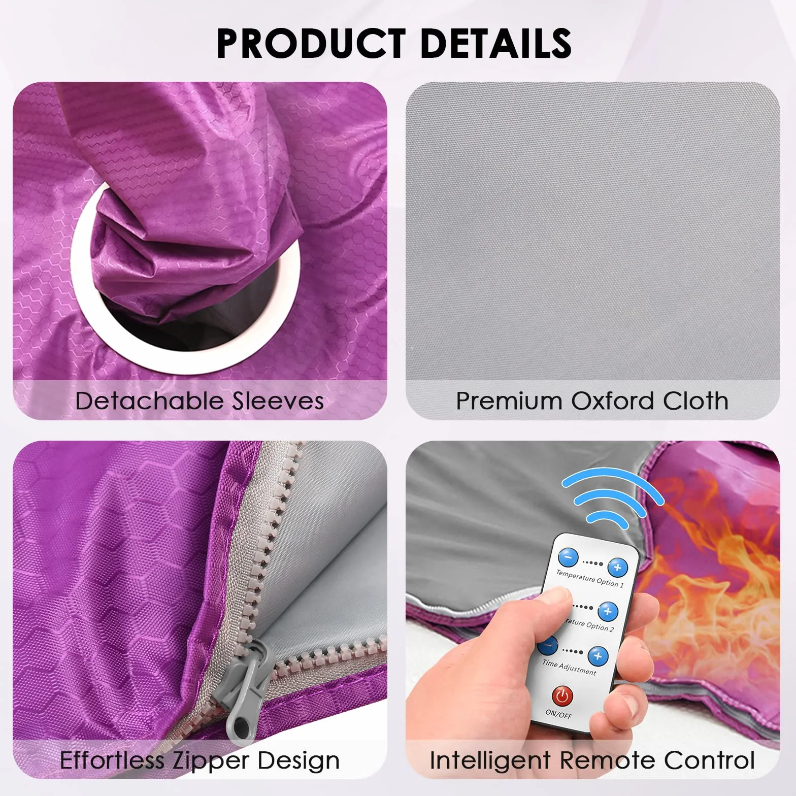 Manta de Sauna Infrarrojo Portatil Far Infrared Sauna Blanket 2 Zone con 2 Mangas